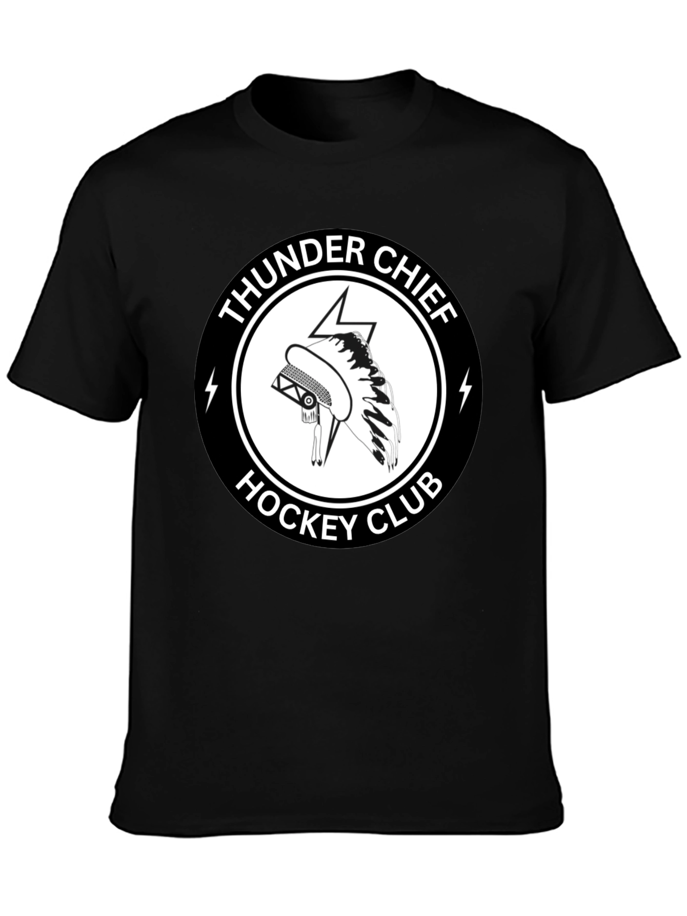 Thunder Chief Hockey Club Black T-Shirt