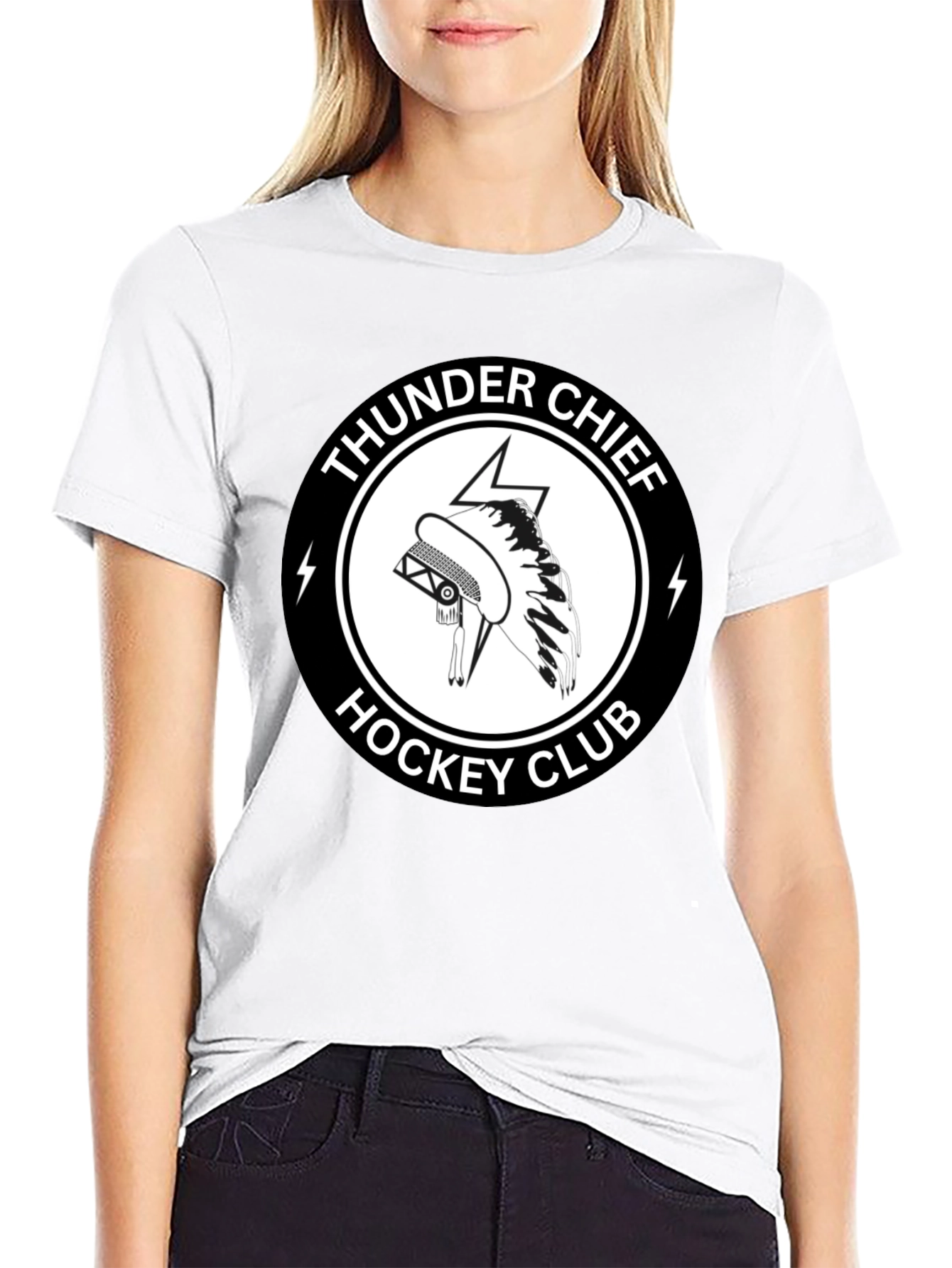 Thunder Chief Hockey Club Black T-Shirt