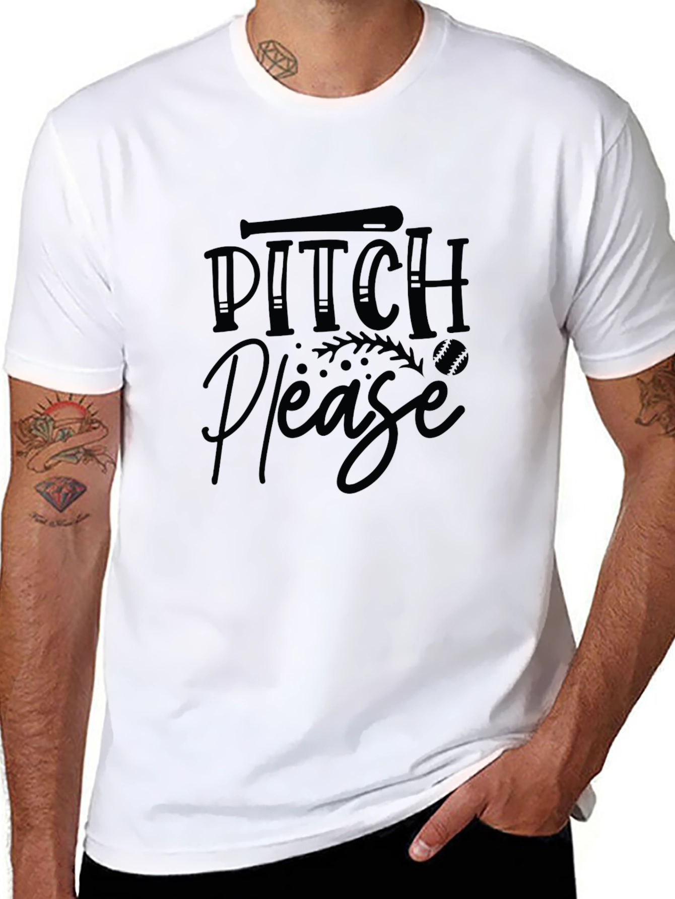 Pitch Please Baseball T-Shirt - Funny Sport Tee