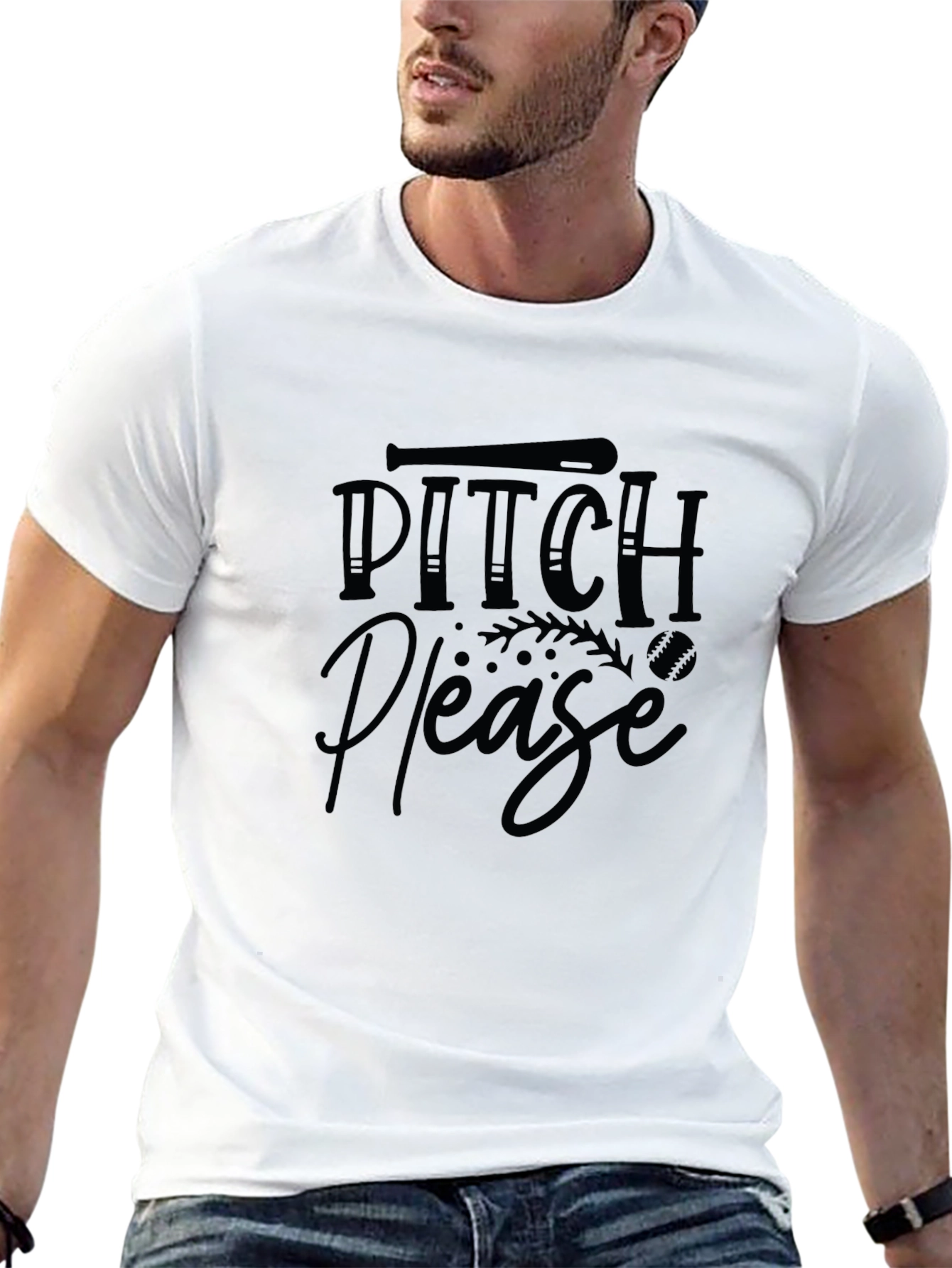 Pitch Please Baseball T-Shirt - Funny Sport Tee