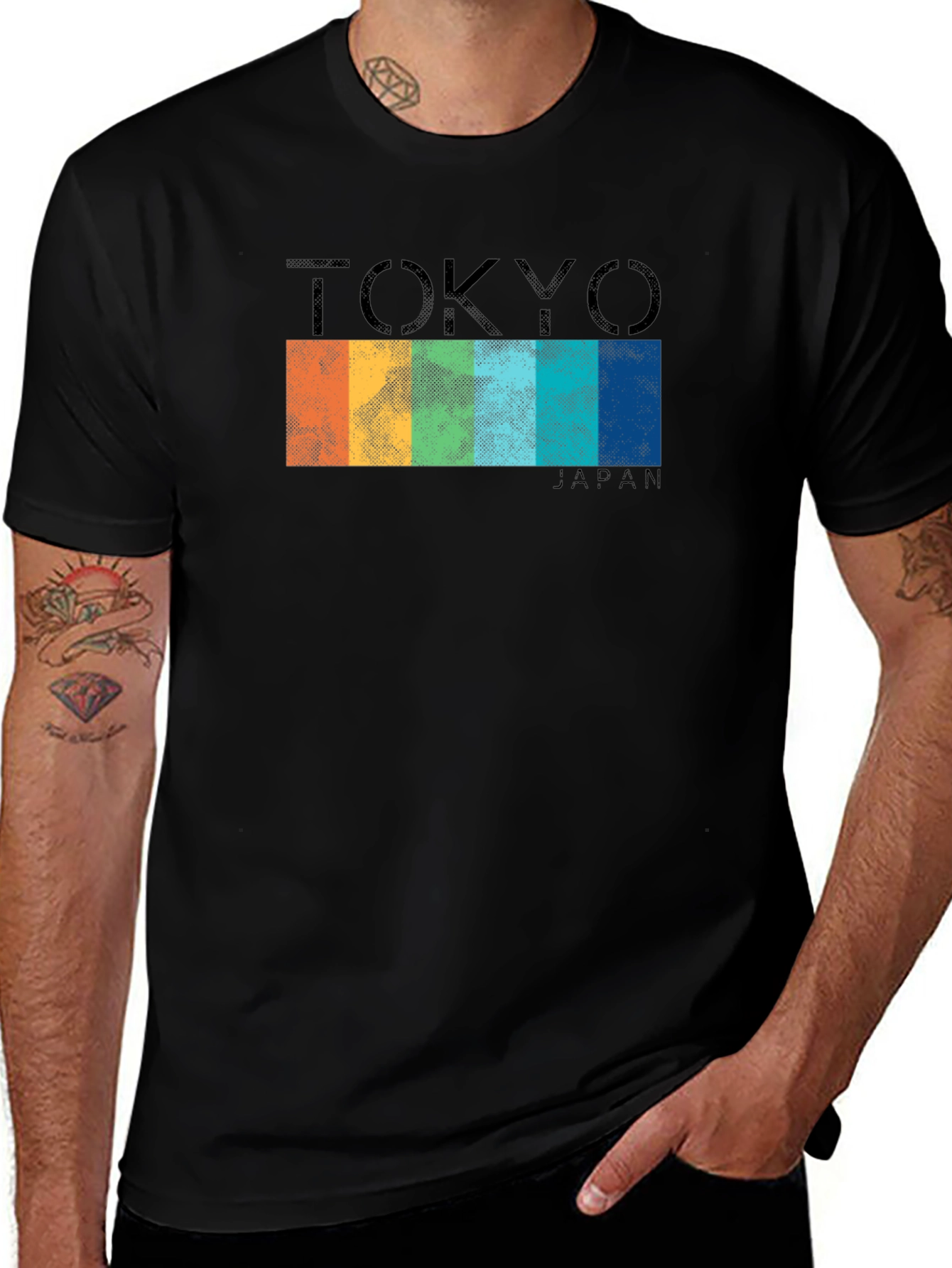 Tokyo Japan Striped T-Shirt