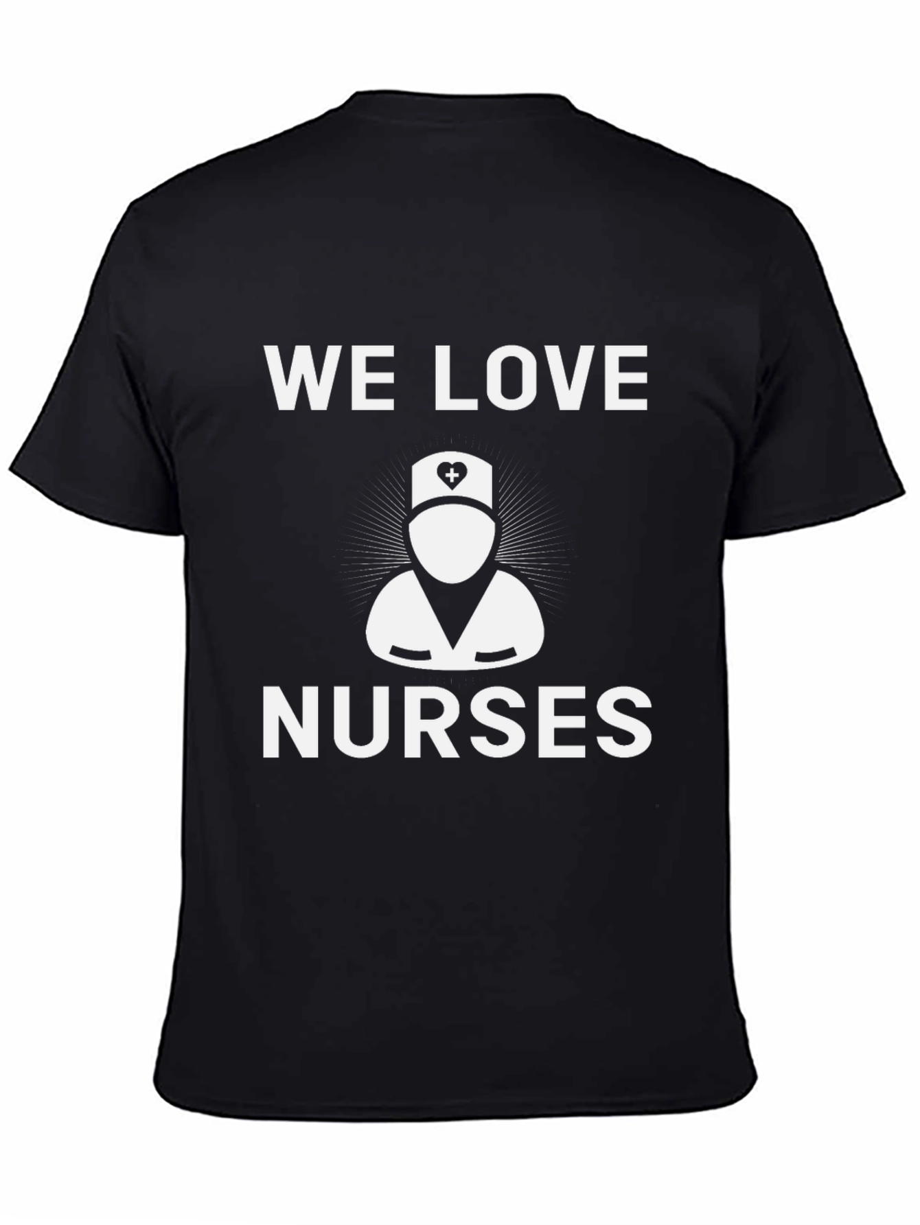 We Love Nurses Graphic Tee - Black Cotton