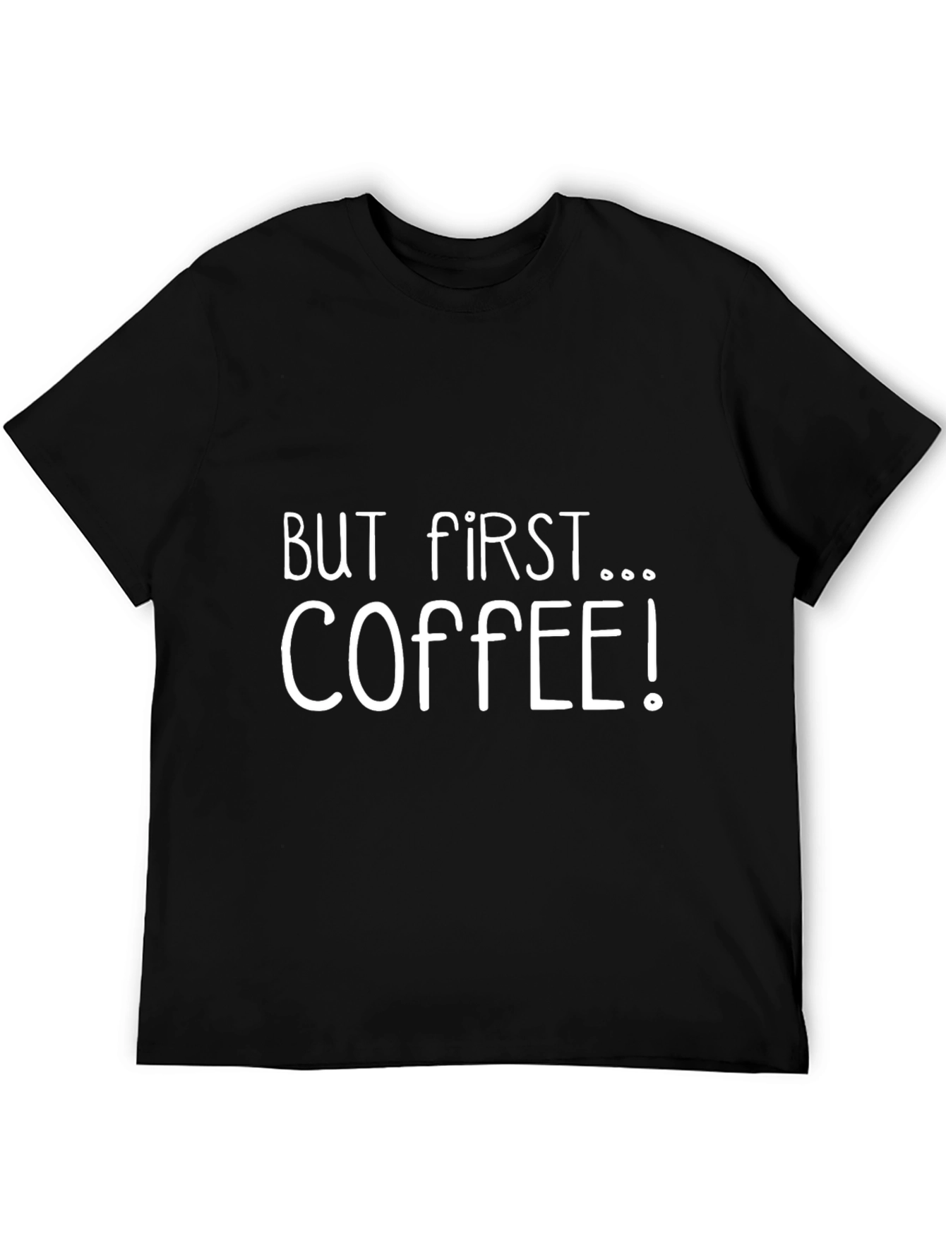 But First Coffee Graphic Tee - Black Casual T-Shirt