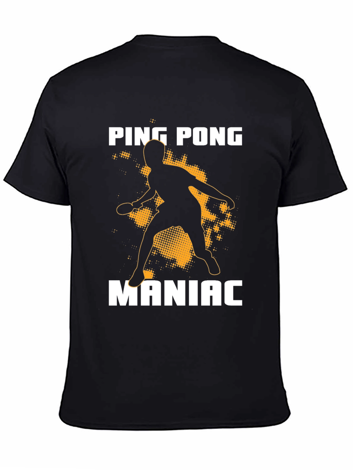 Ping Pong Maniac T-Shirt - Black Graphic Tee