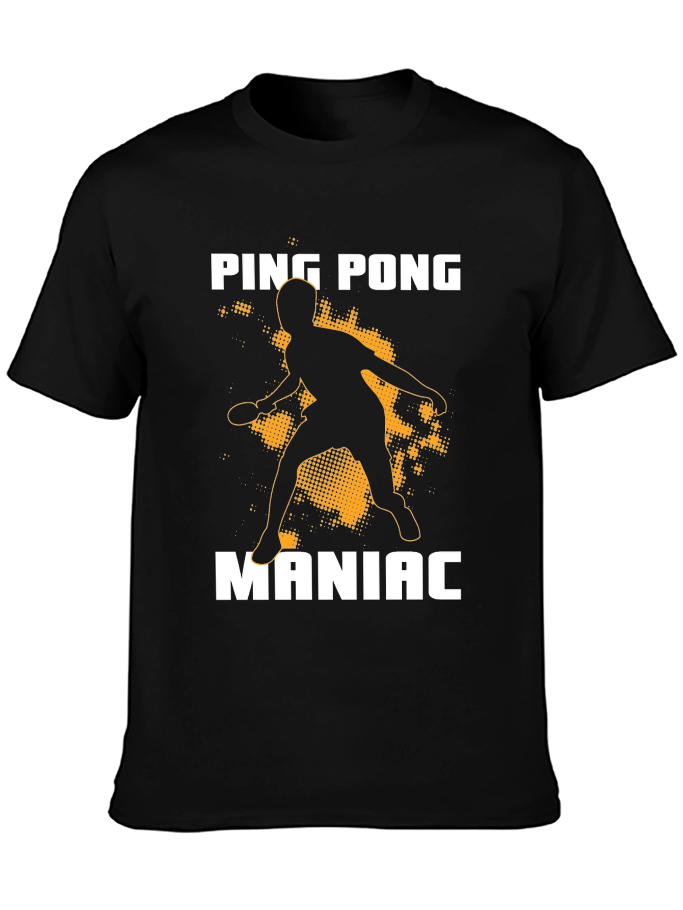 Ping Pong Maniac T-Shirt - Black Graphic Tee