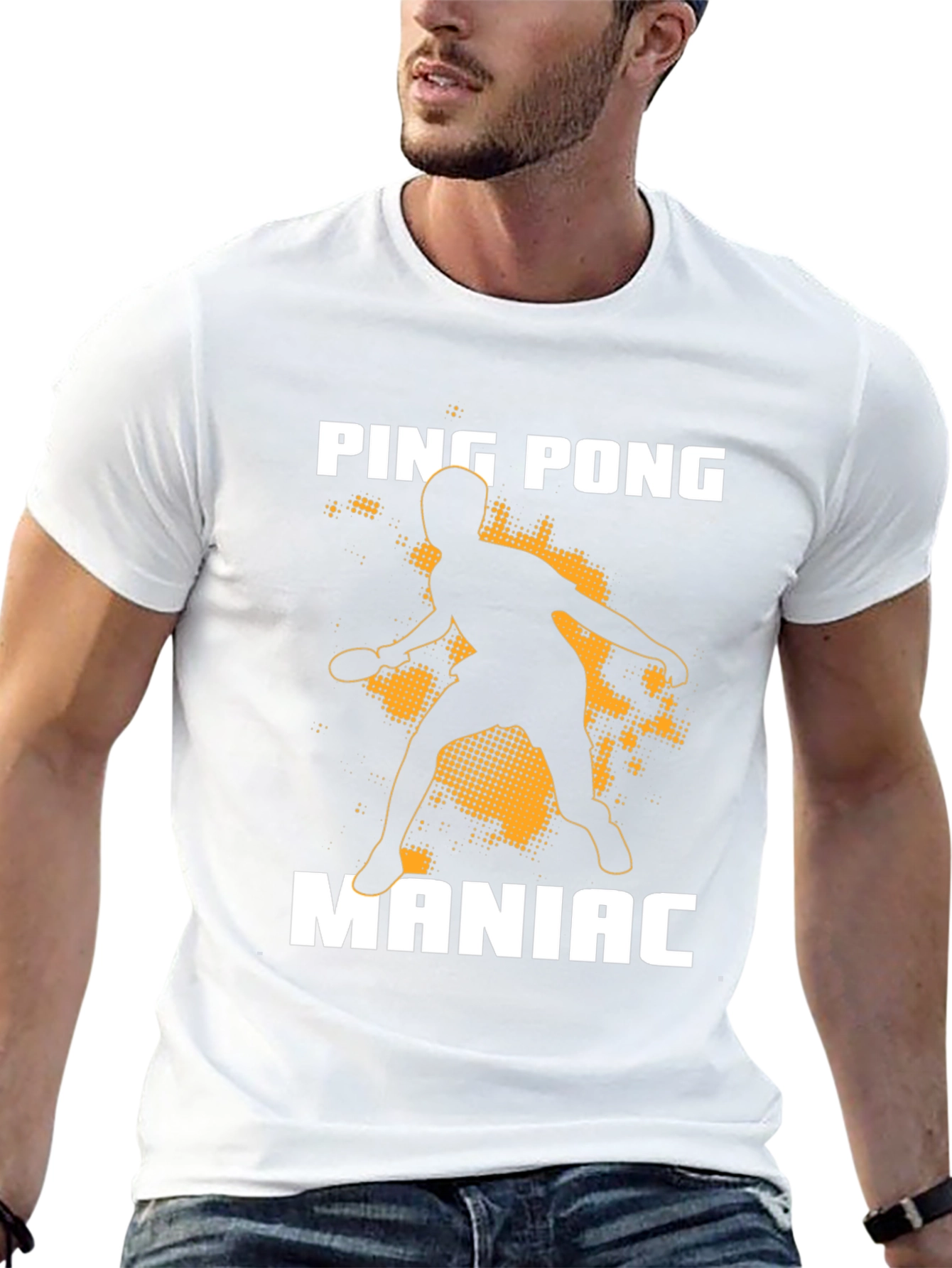 Ping Pong Maniac T-Shirt - Black Graphic Tee
