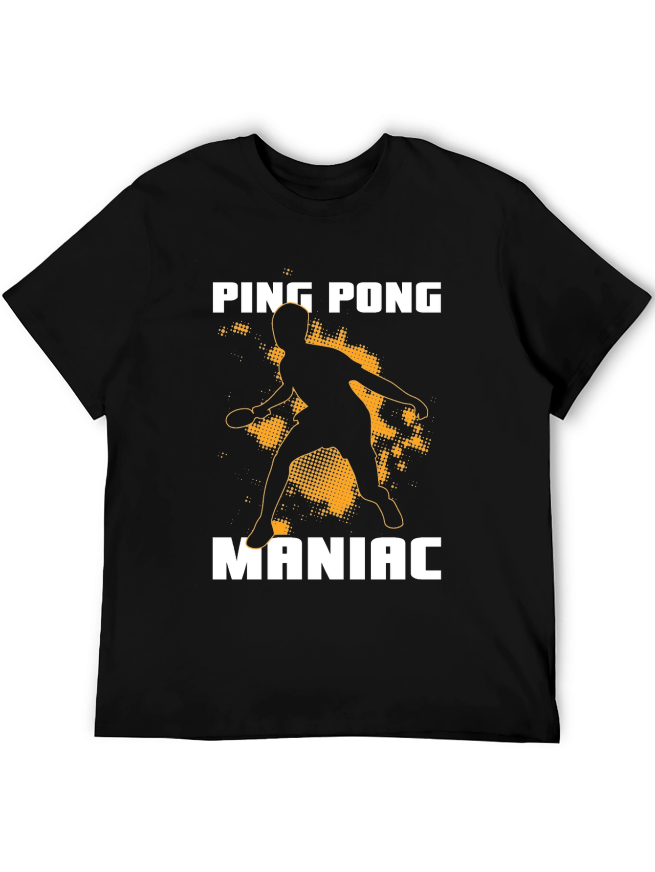 Ping Pong Maniac T-Shirt - Black Graphic Tee