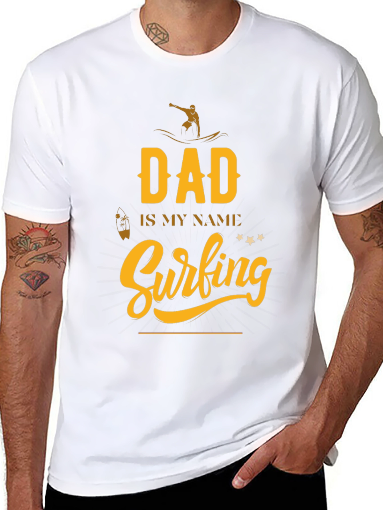 Dad Surfing T-Shirt - Fathers Day Gift