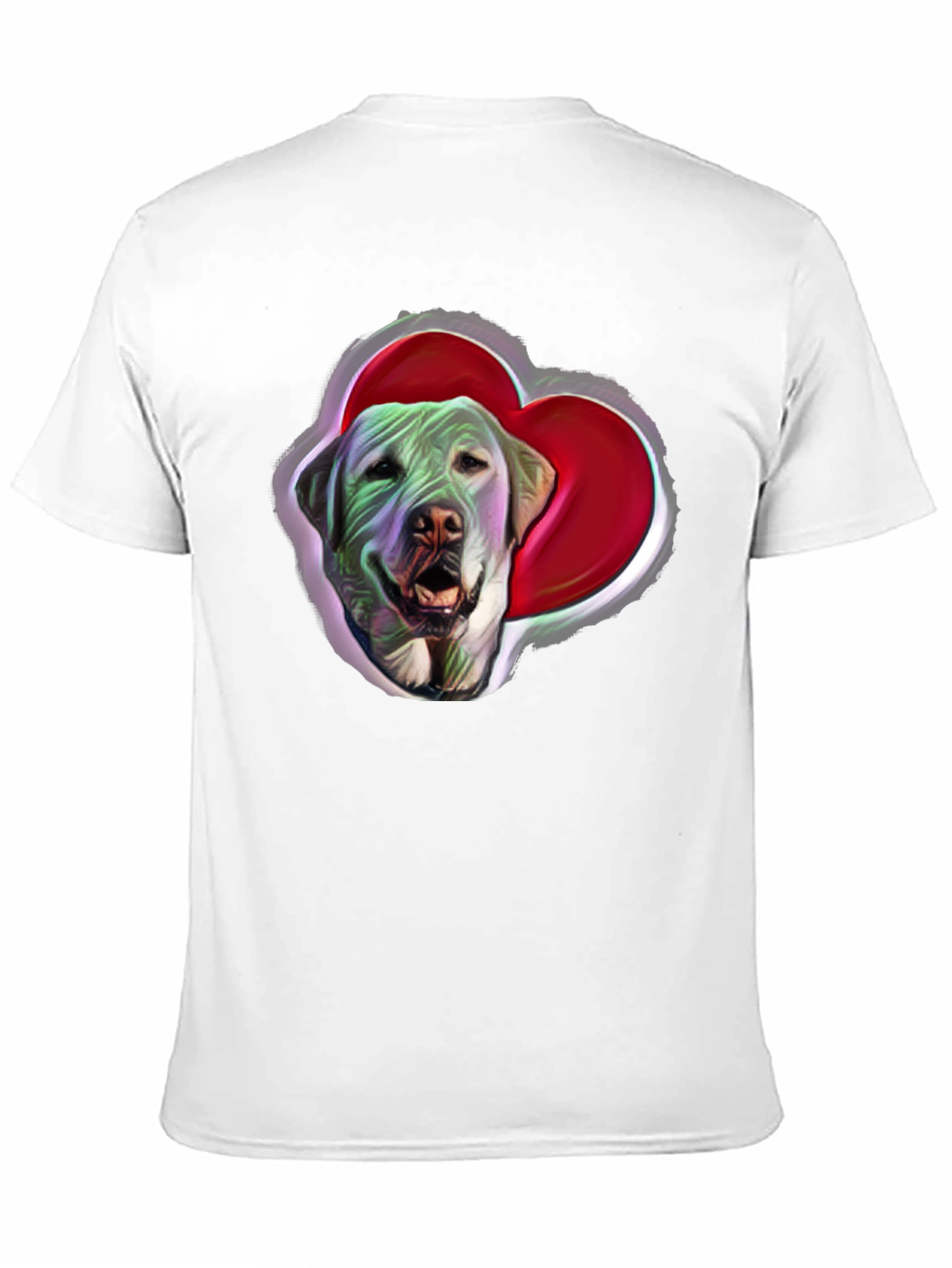 Dog with Heart Graphic Tee - Black