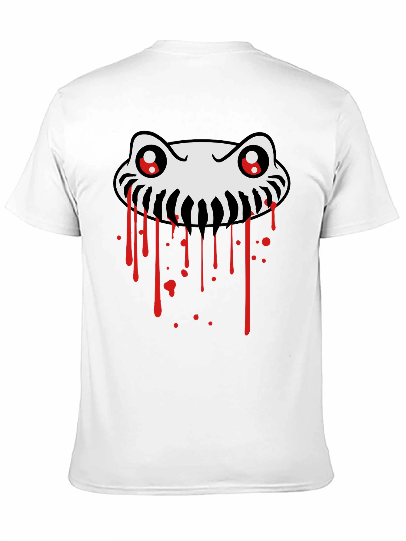Spooky Creature Graphic Tee - Black Cotton T-Shirt