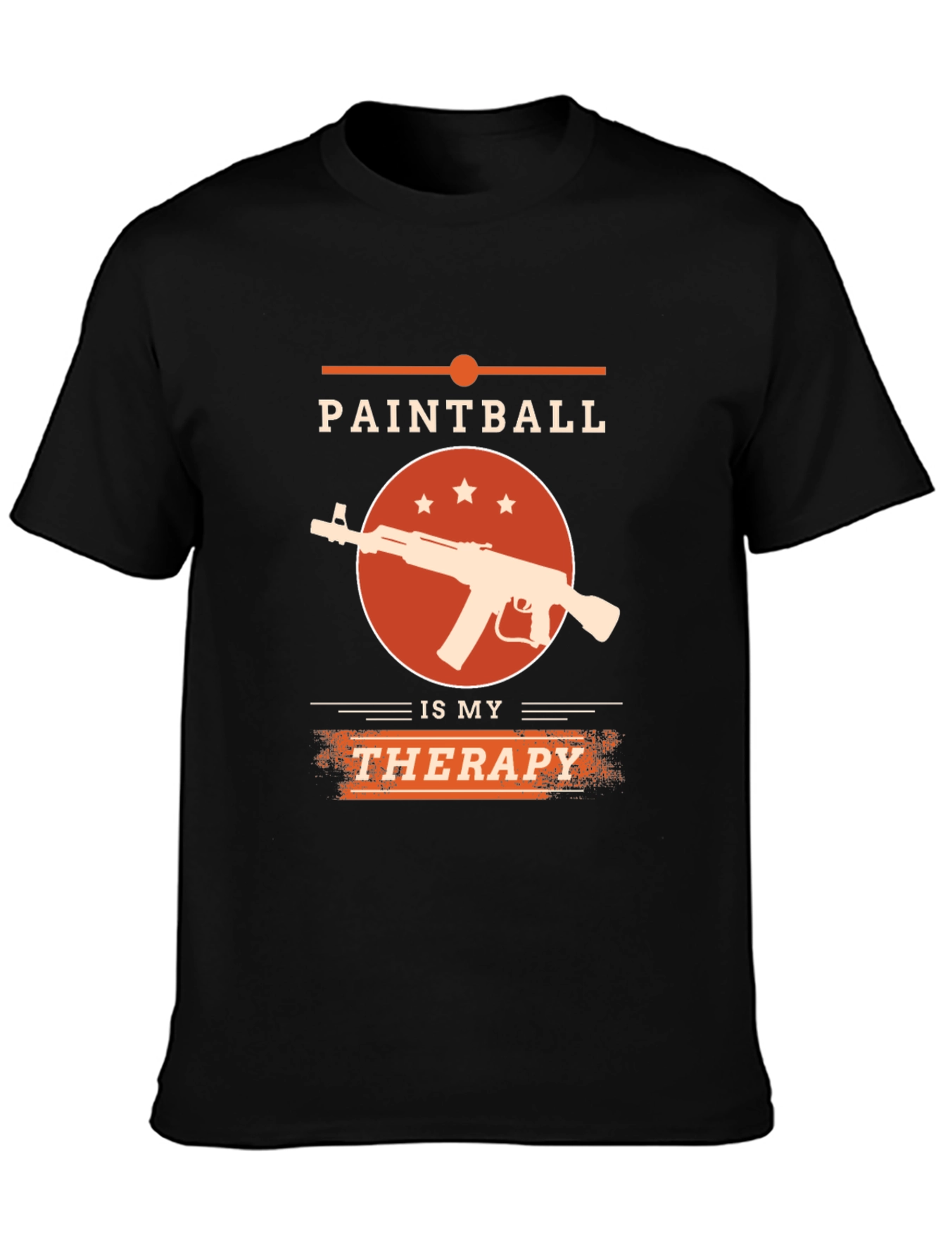 Paintball Therapy T-Shirt - Black Graphic Tee