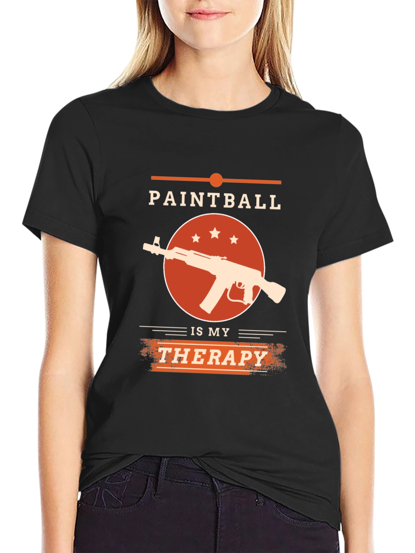 Paintball Therapy T-Shirt - Black Graphic Tee