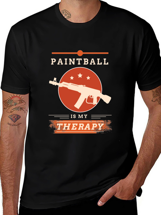 Paintball Therapy T-Shirt - Black Graphic Tee