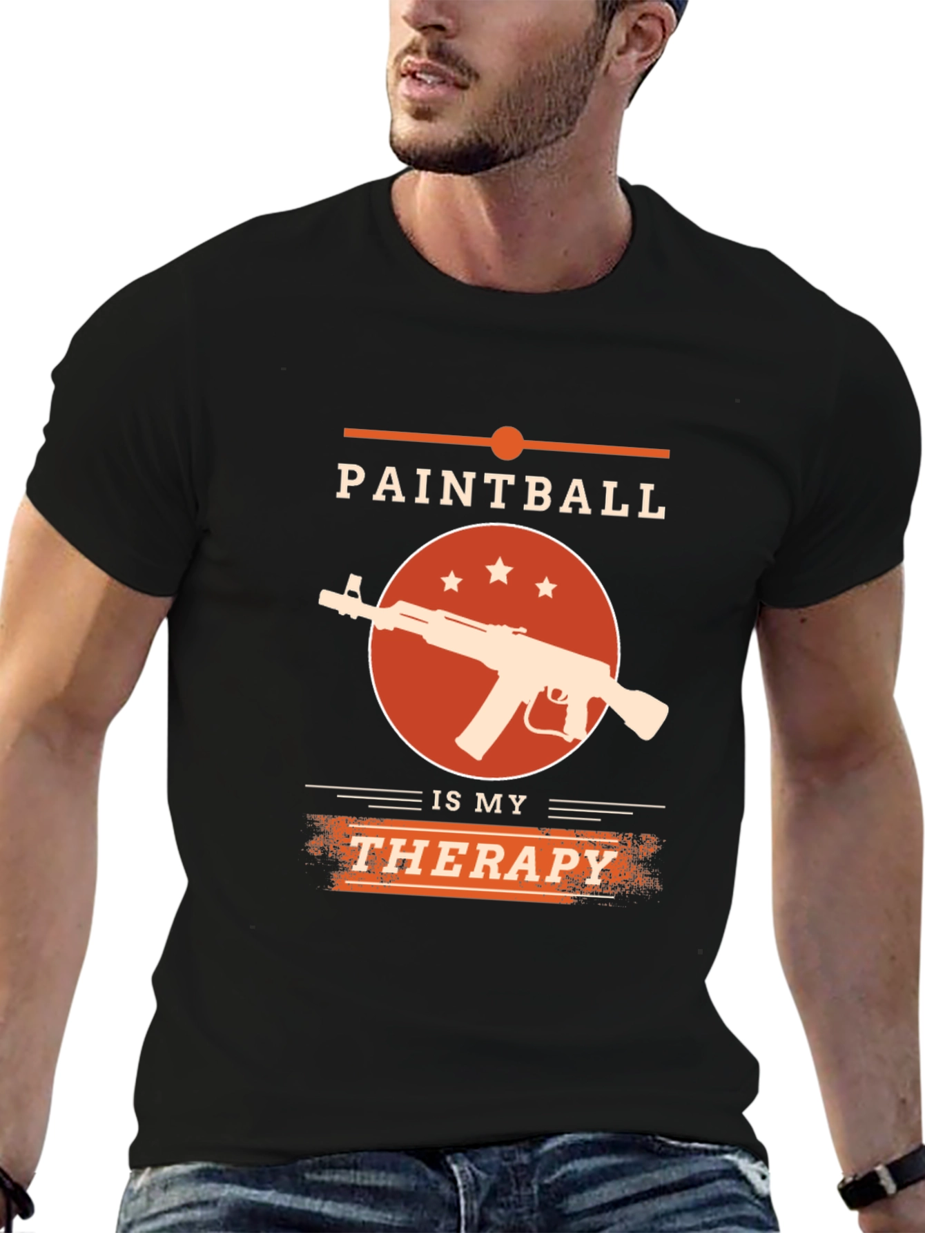 Paintball Therapy T-Shirt - Black Graphic Tee