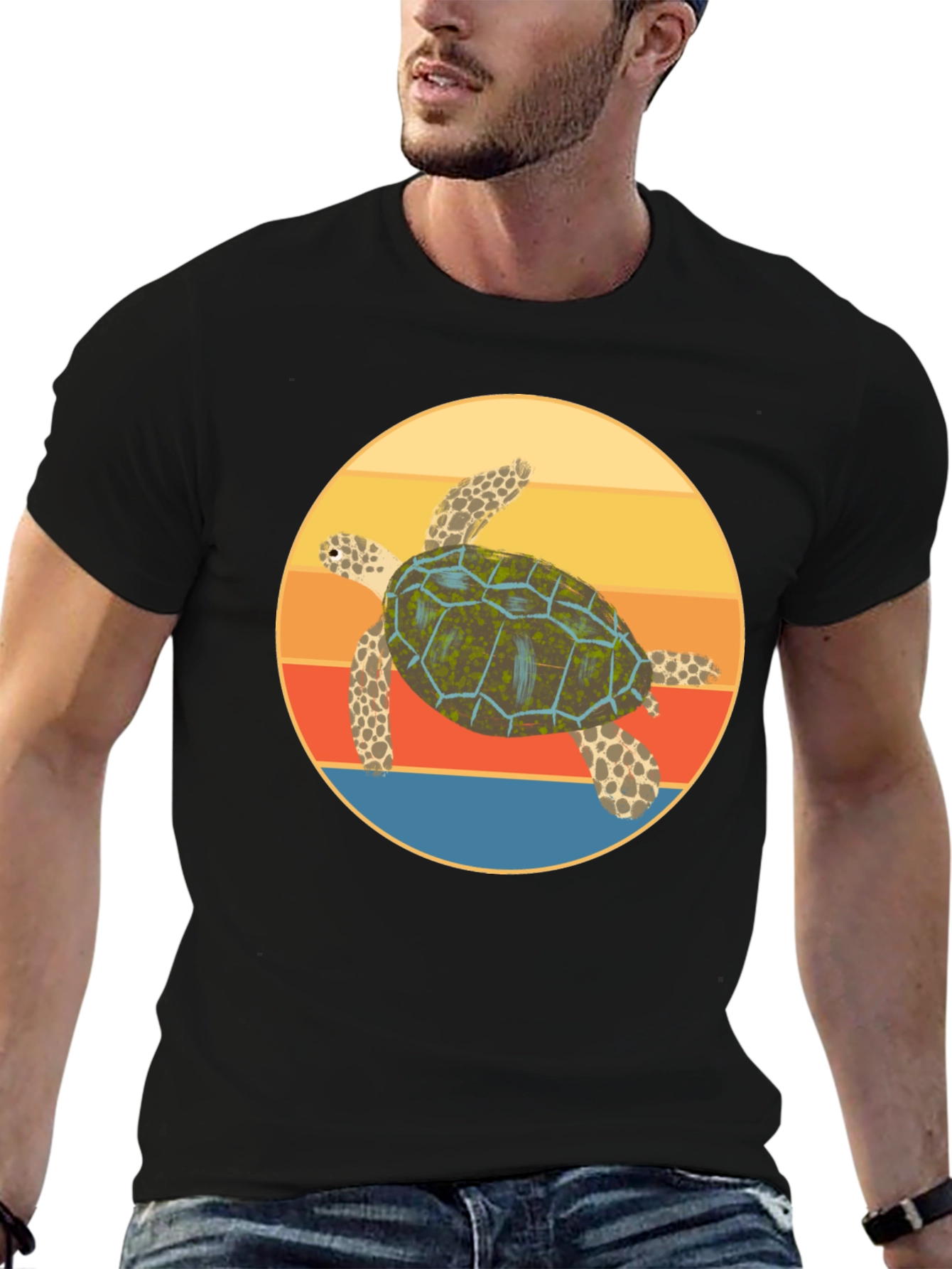 Retro Turtle Graphic Tee - Cool Comfort Fit
