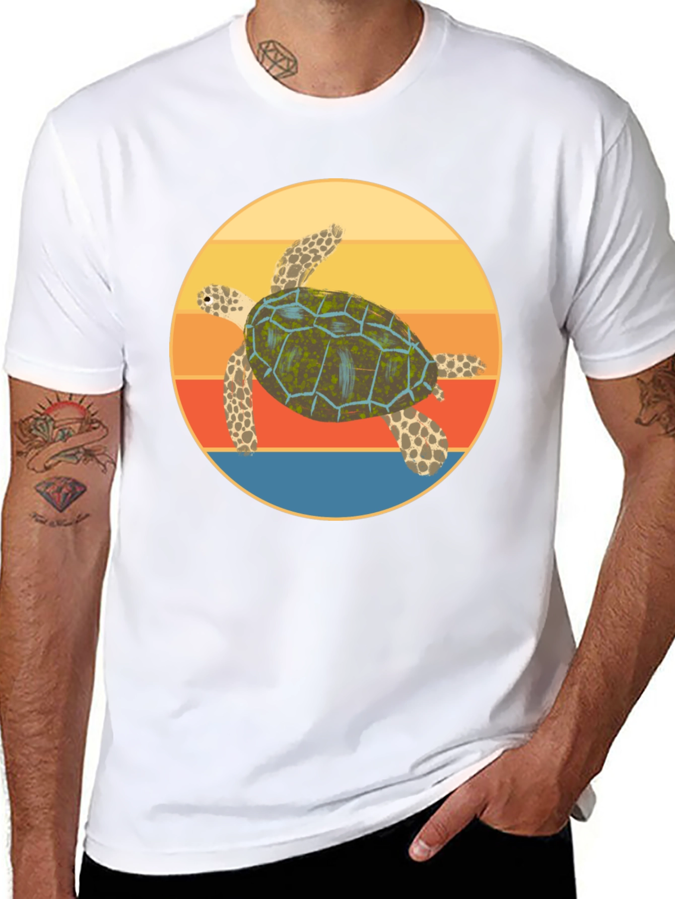 Retro Turtle Graphic Tee - Cool Comfort Fit
