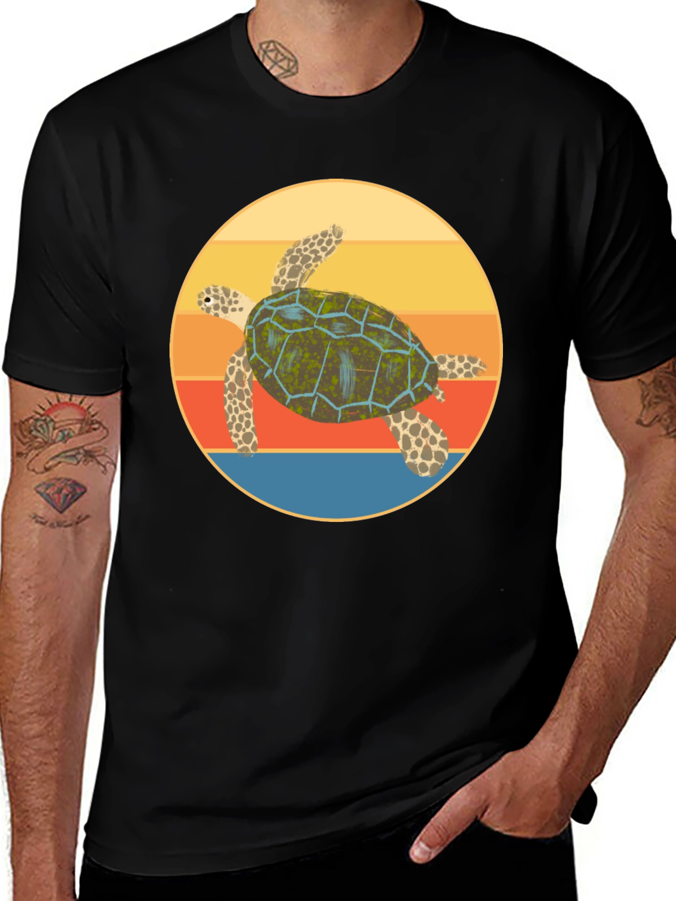 Retro Turtle Graphic Tee - Cool Comfort Fit