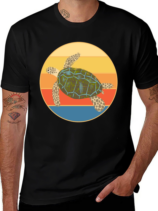 Retro Turtle Graphic Tee - Cool Comfort Fit