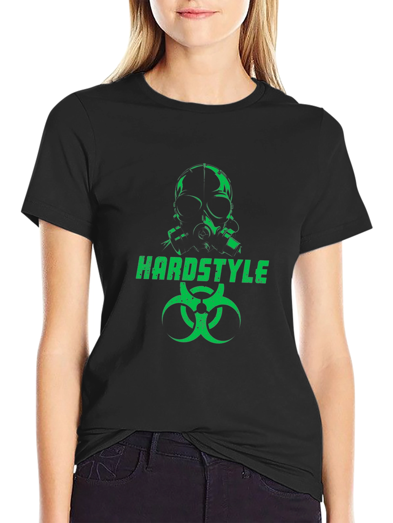 Hardstyle Gas Mask Graphic Black T-Shirt