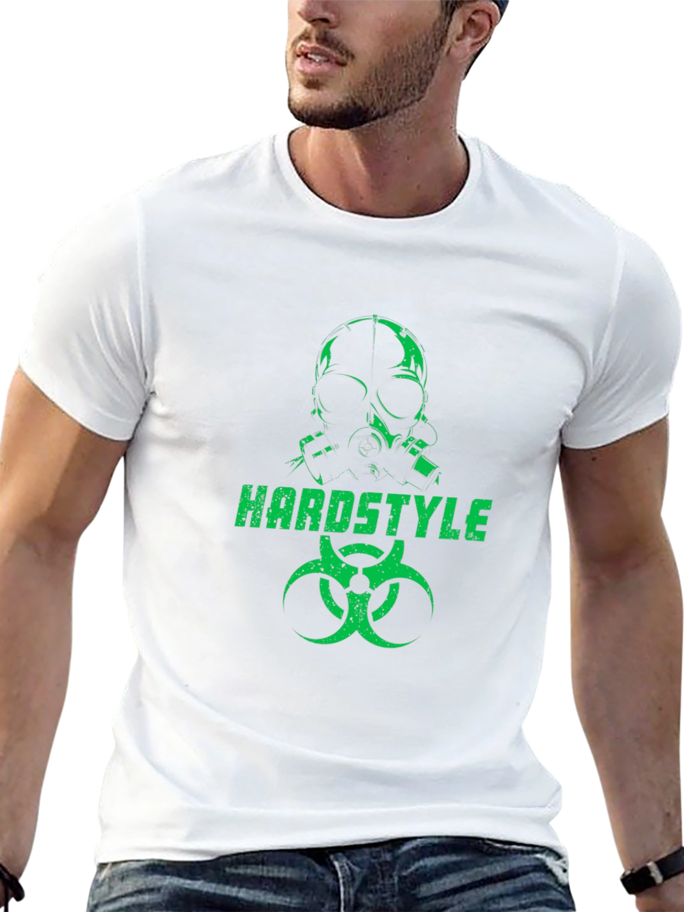 Hardstyle Gas Mask Graphic Black T-Shirt