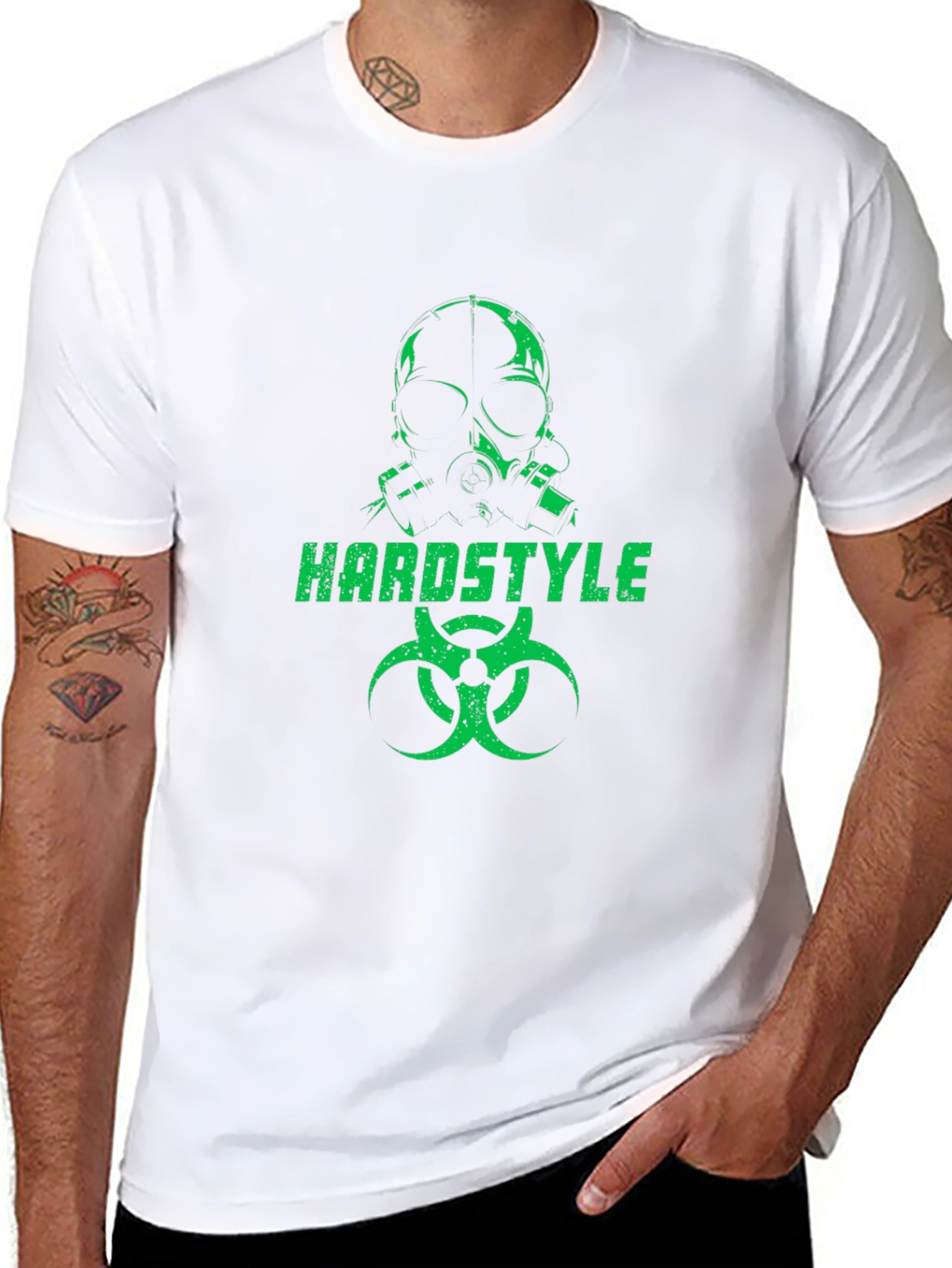 Hardstyle Gas Mask Graphic Black T-Shirt