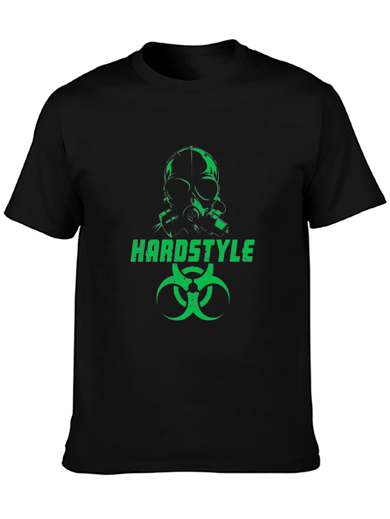 Hardstyle Gas Mask Graphic Black T-Shirt