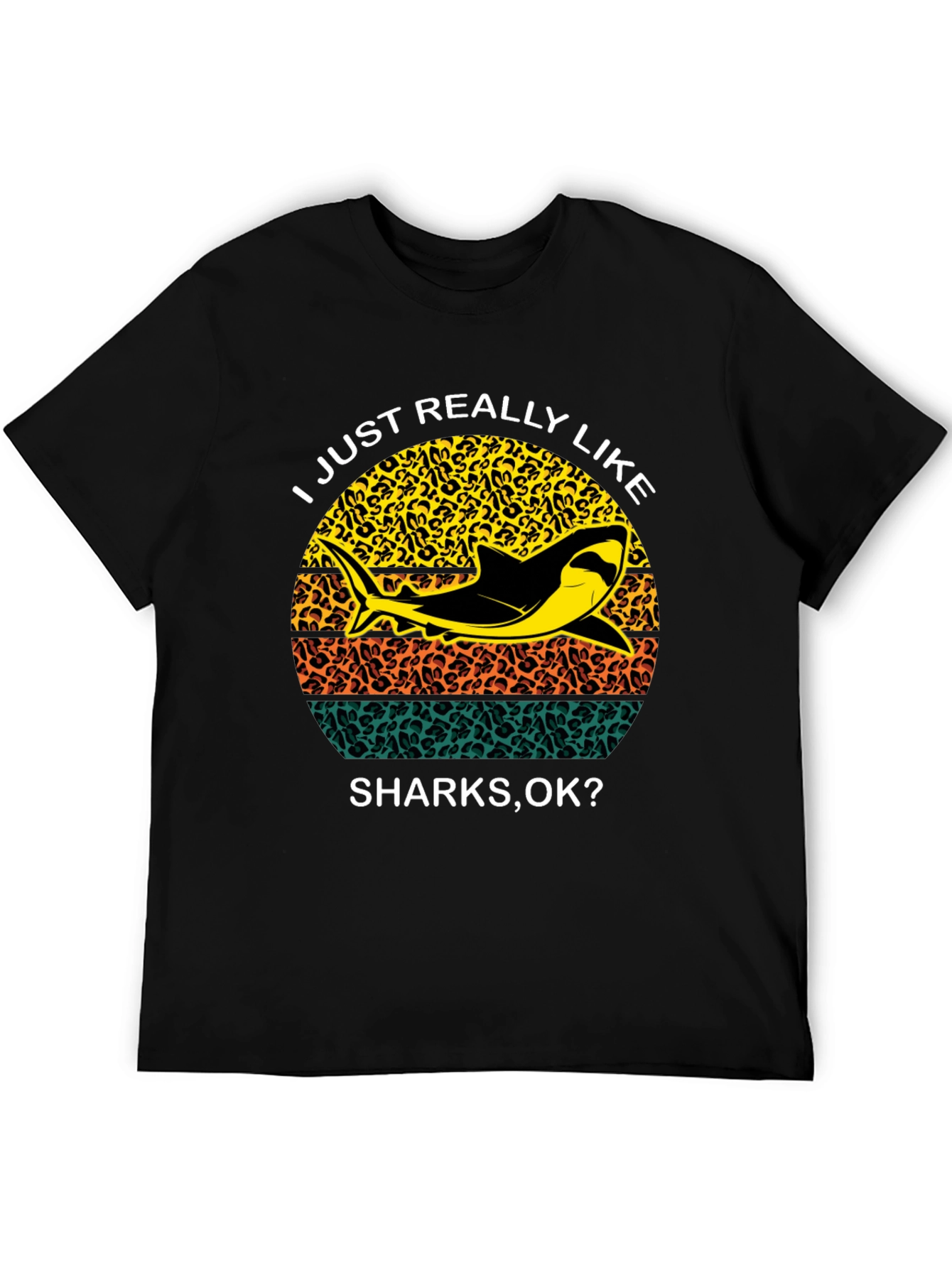 Shark Lover T-Shirt - Leopard Print