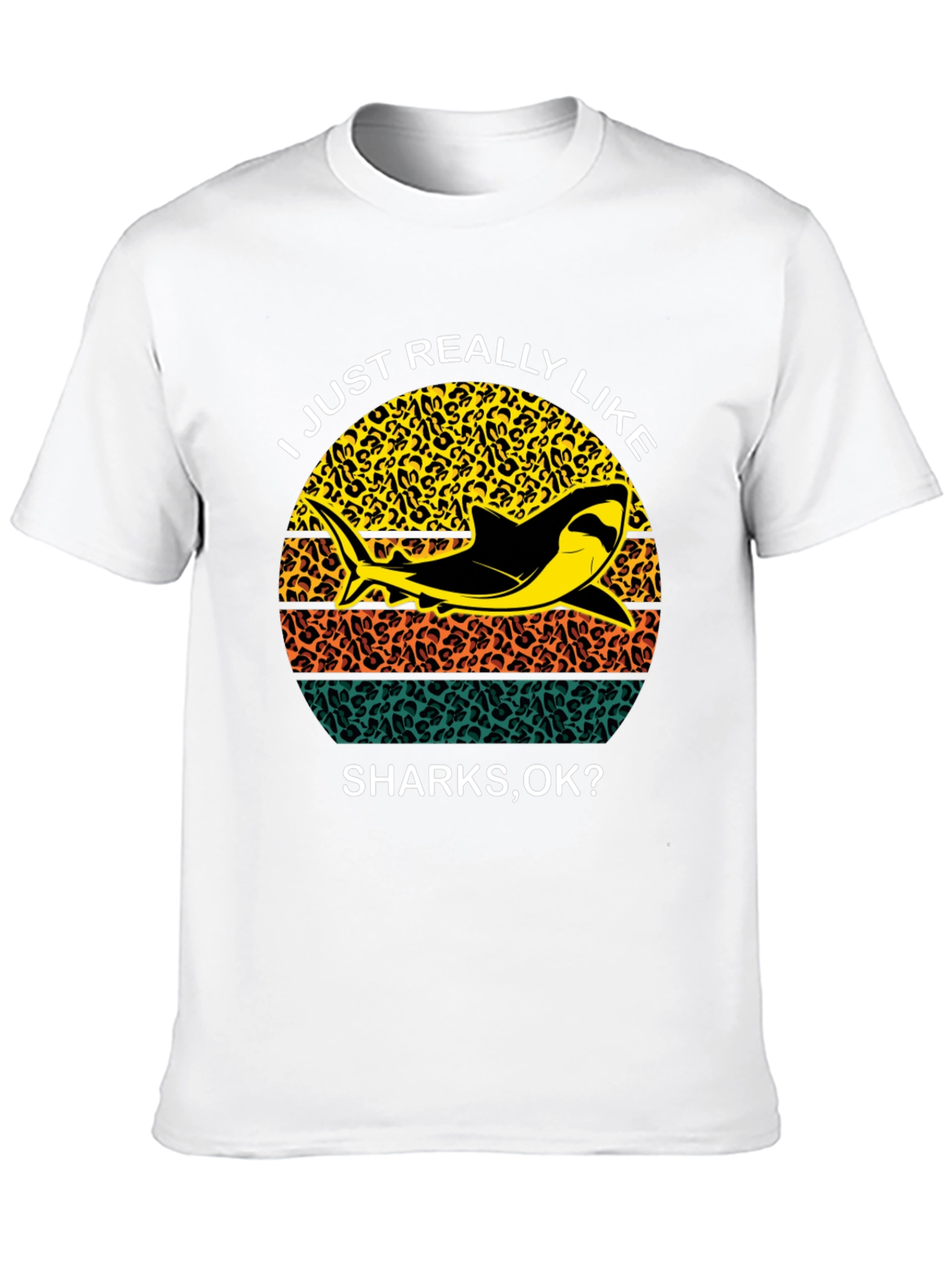 Shark Lover T-Shirt - Leopard Print