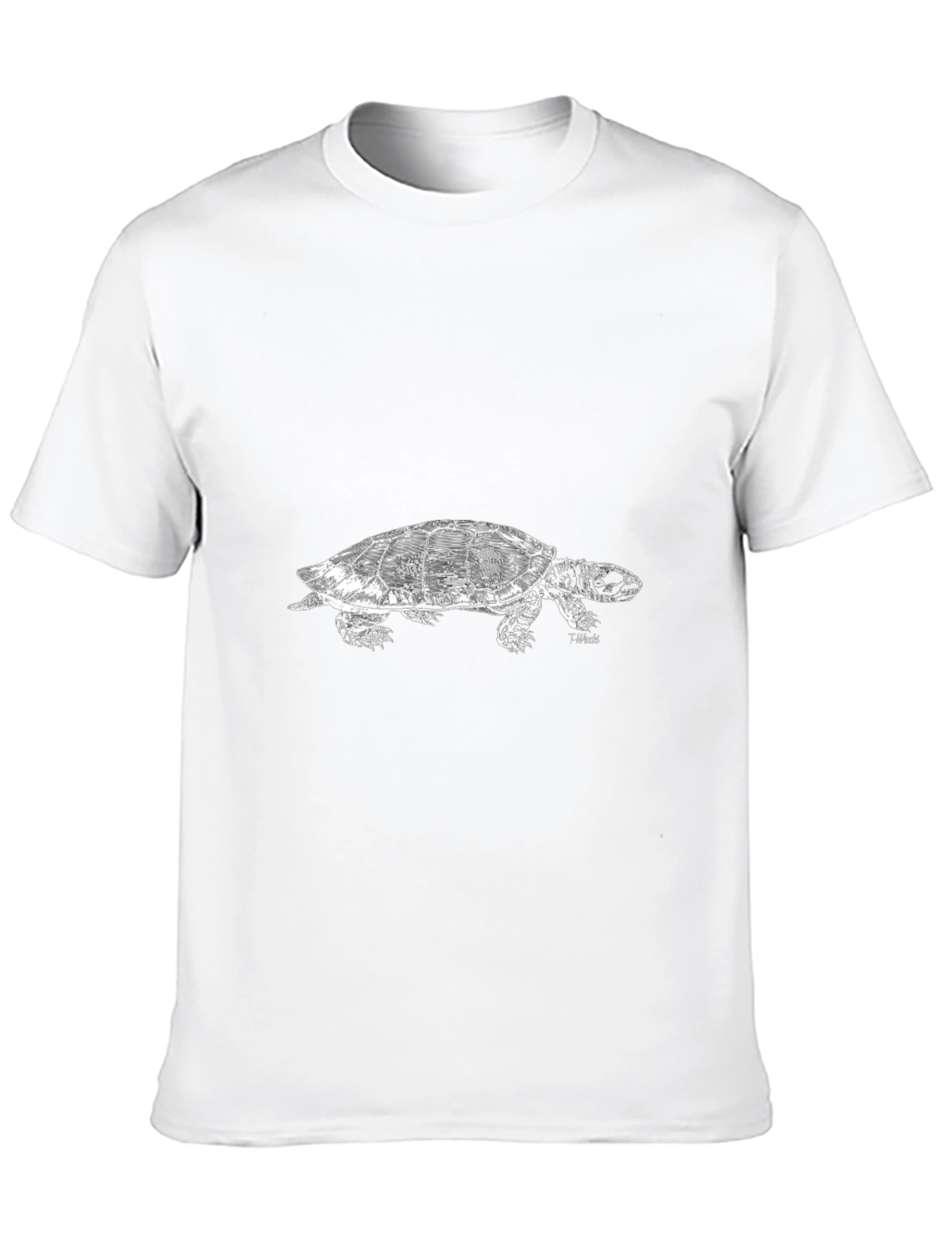 Black Turtle Graphic Tee - Cool Animal Design