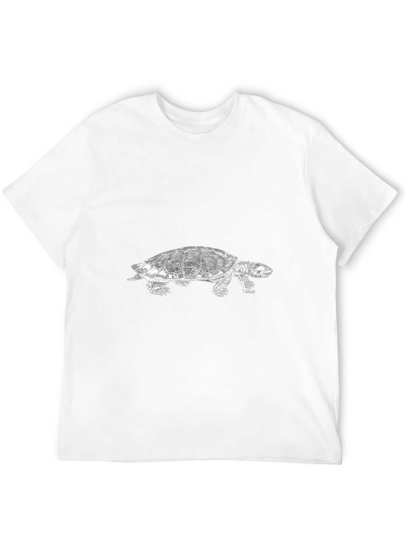 Black Turtle Graphic Tee - Cool Animal Design