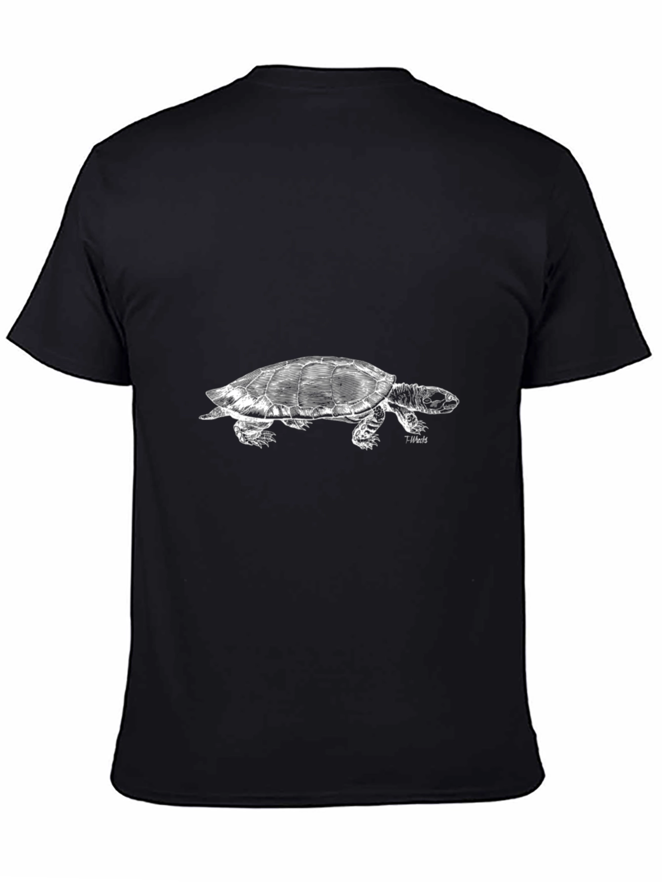 Black Turtle Graphic Tee - Cool Animal Design