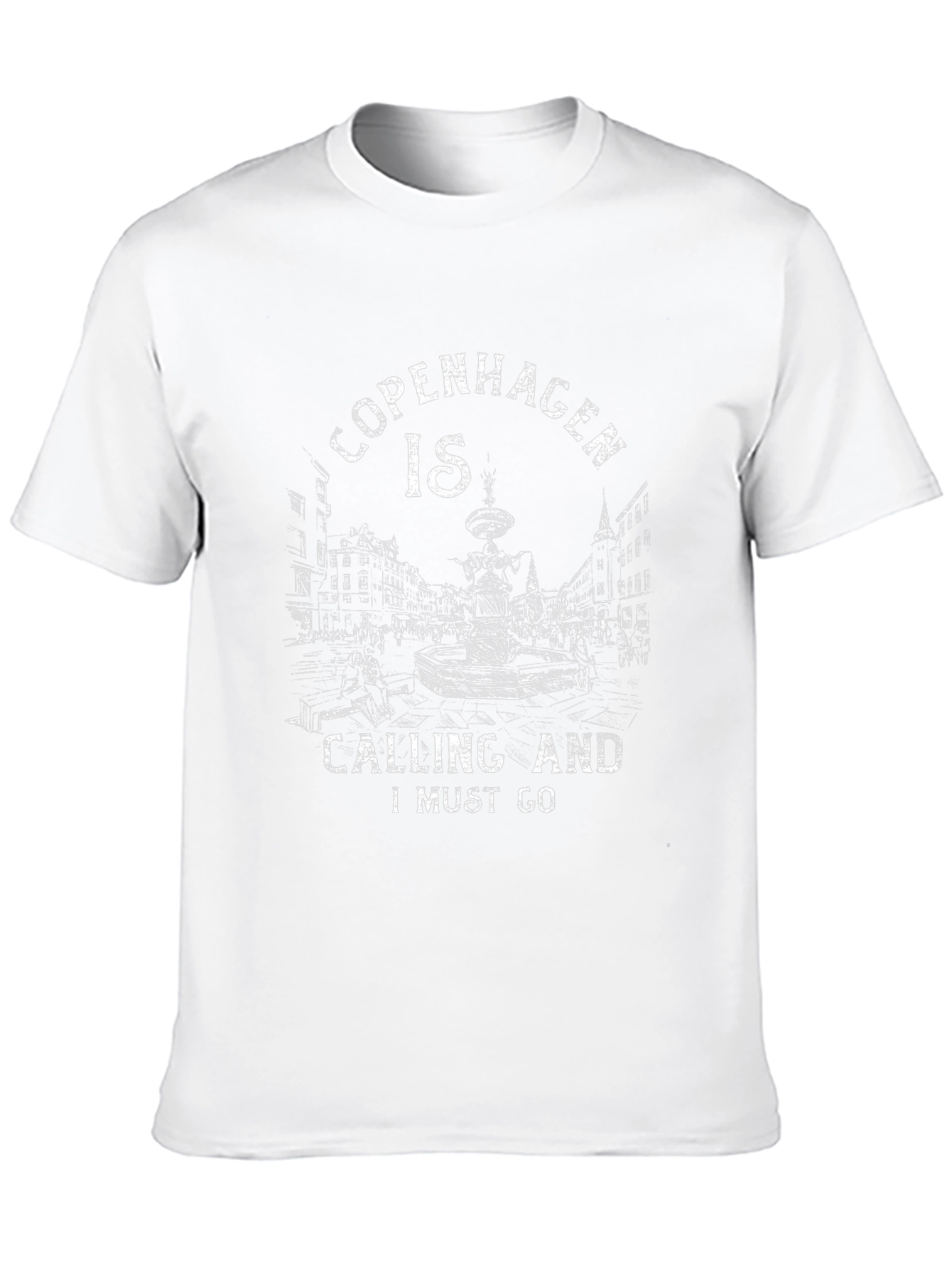 Copenhagen Calling Graphic Tee - Black Cotton T-Shirt