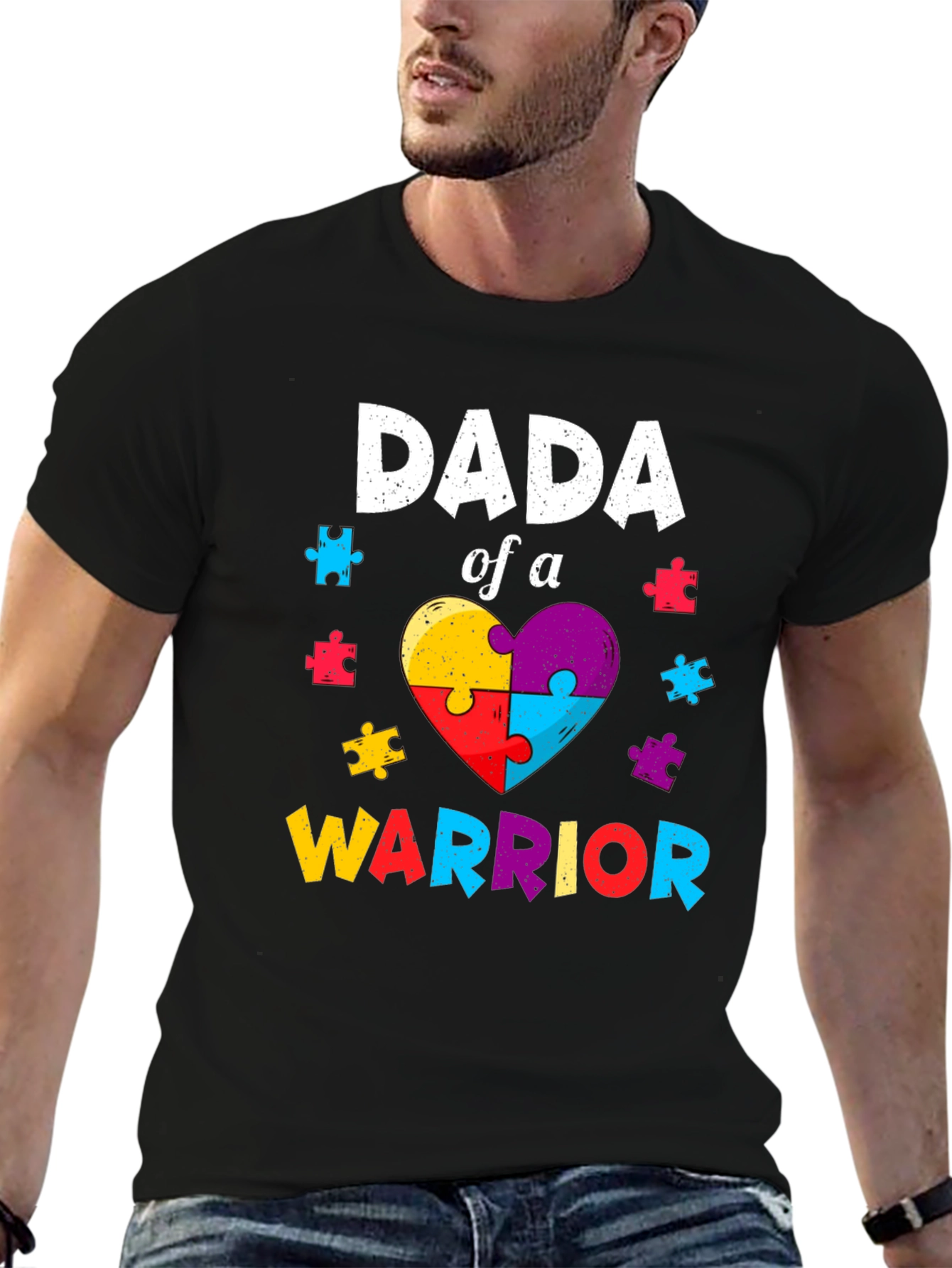 Dada of a Warrior T-Shirt Autism Awareness