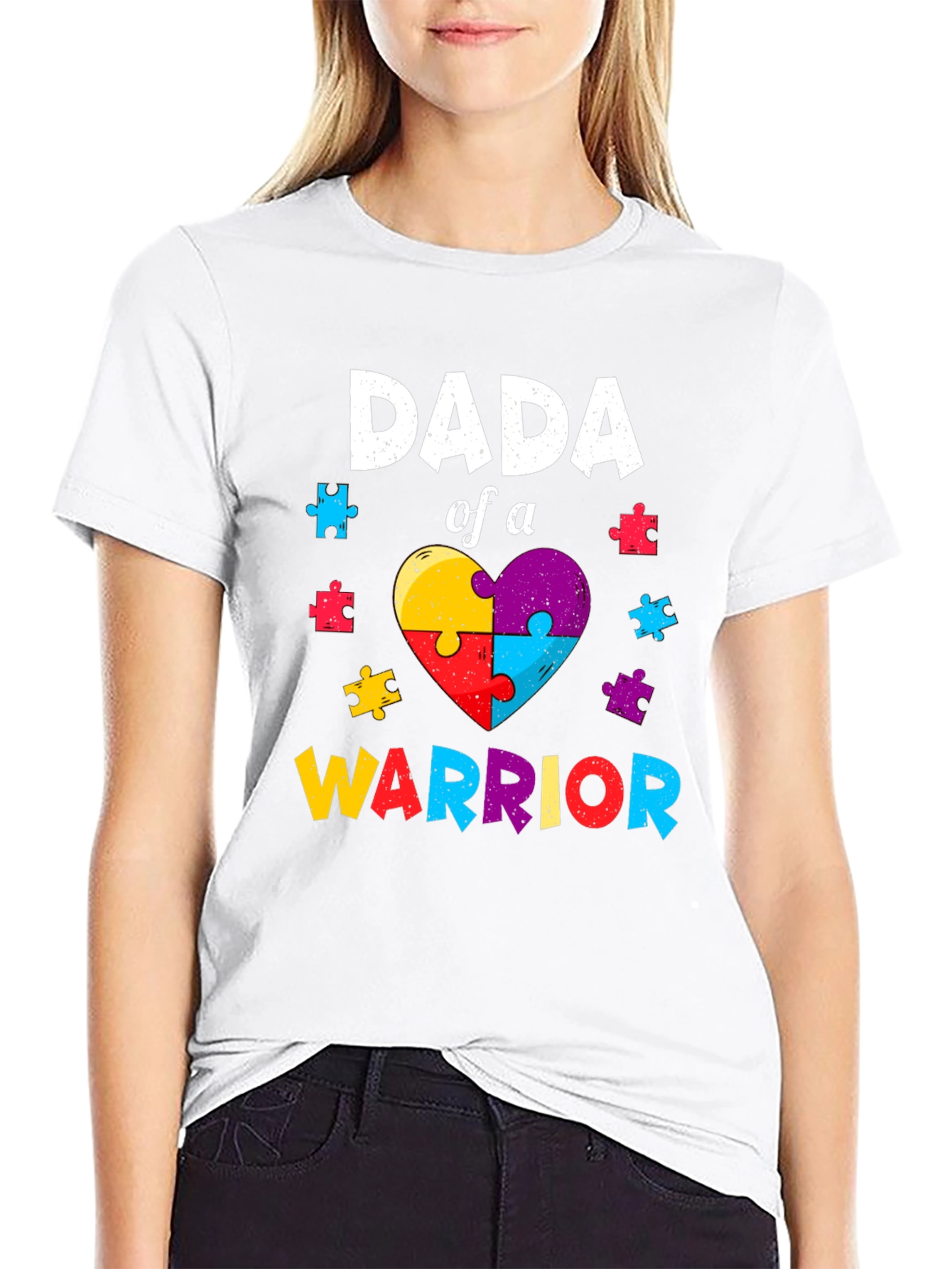 Dada of a Warrior T-Shirt Autism Awareness
