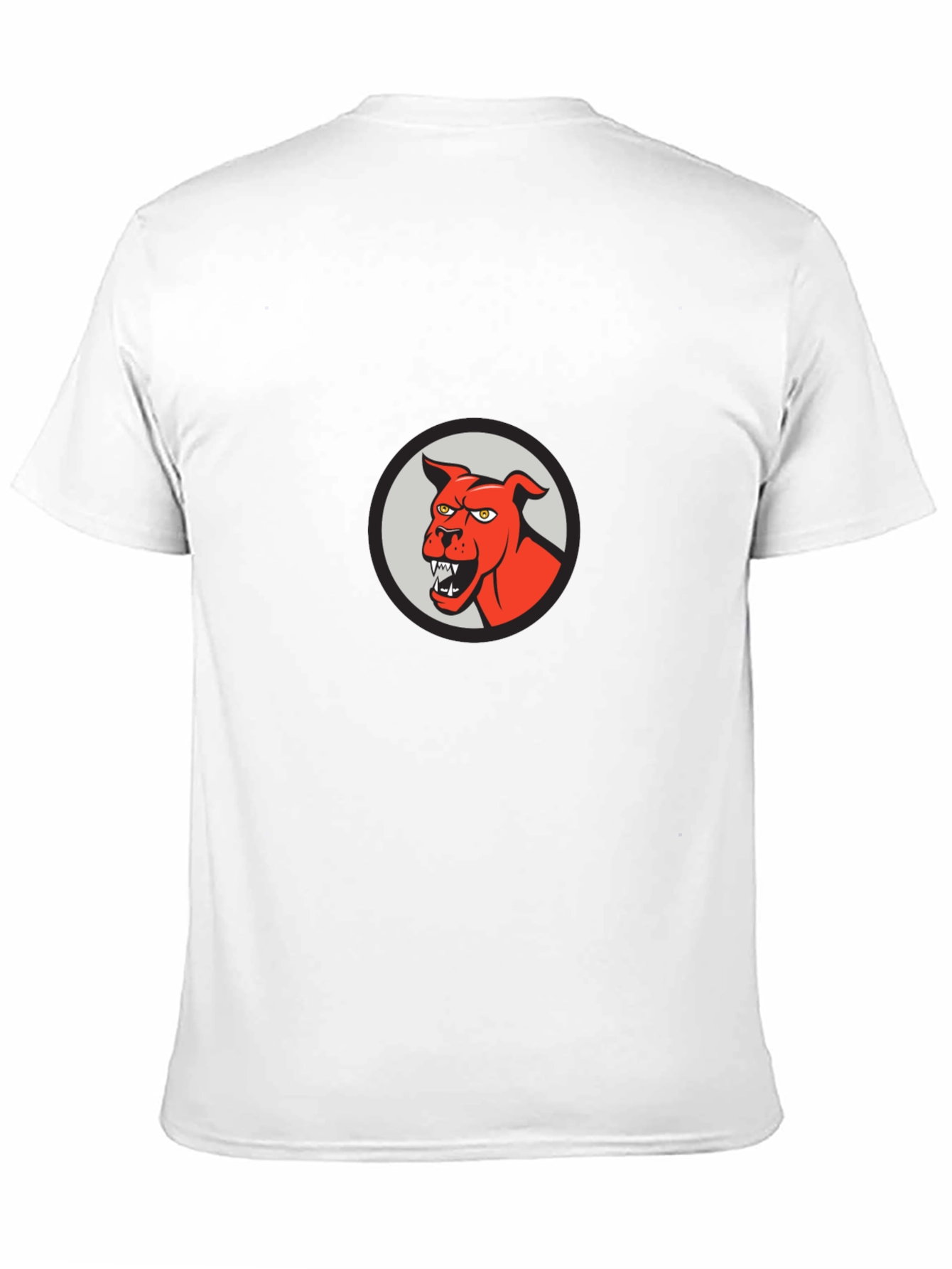Mens Black T-Shirt - Red Angry Dog Graphic Tee
