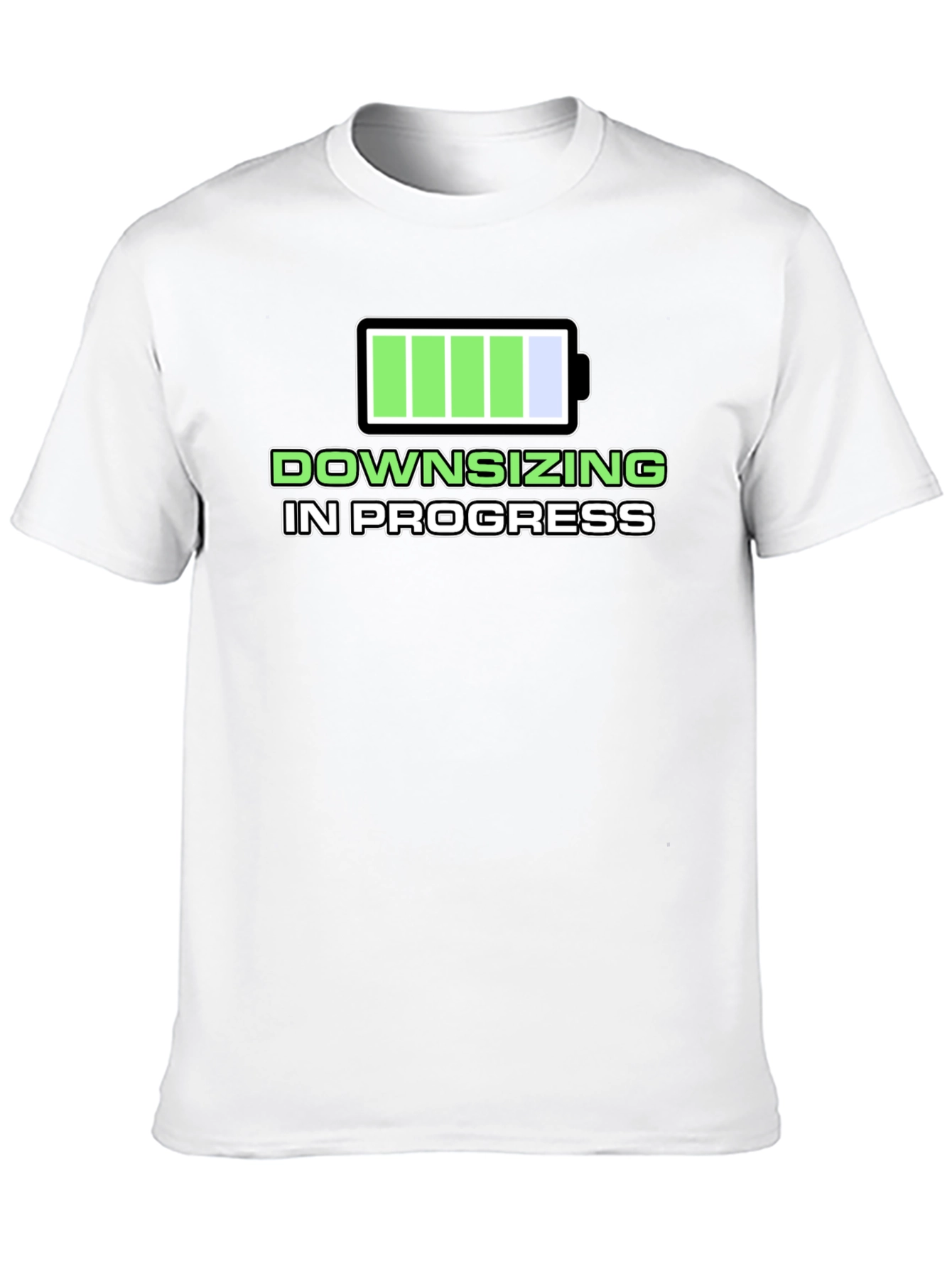 Downsizing in Progress T-Shirt - Funny Graphic Tee
