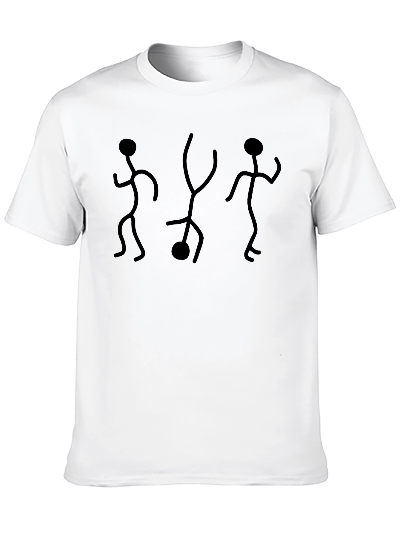 Dancing Stick Figures Graphic T-Shirt