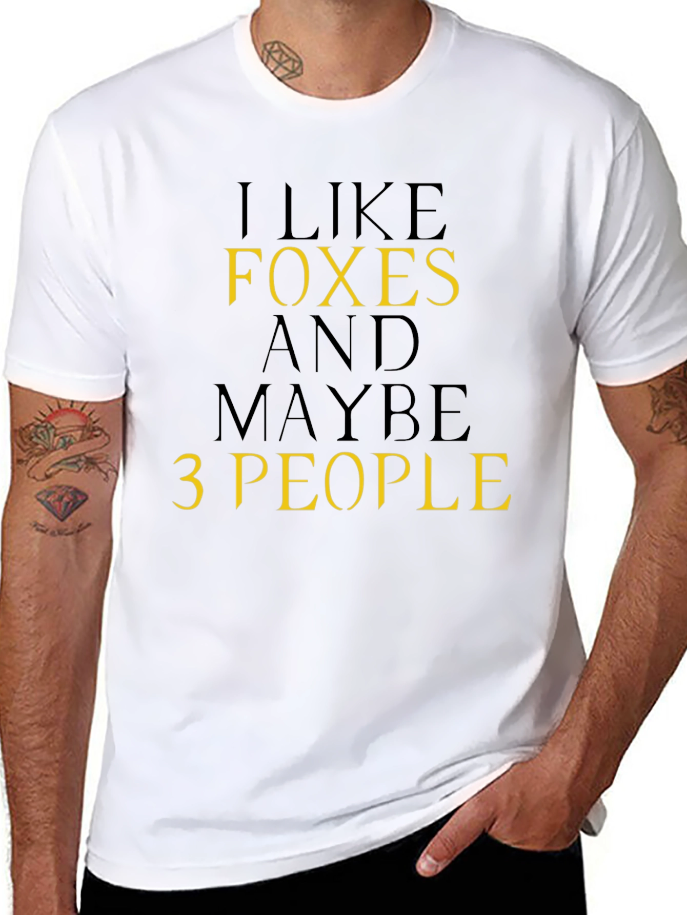 I Like Foxes T-Shirt Funny Sarcastic Tee