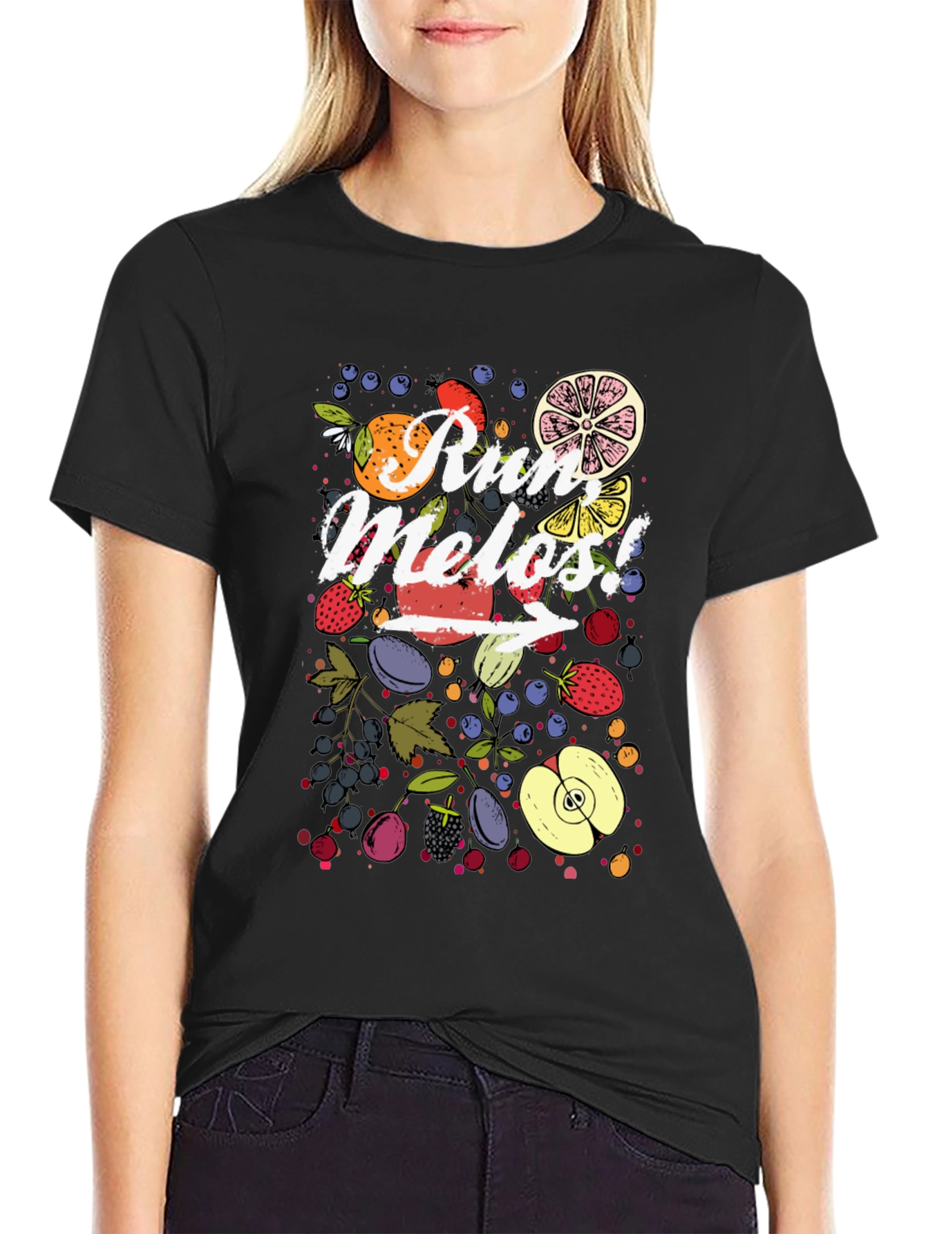 Run Melos T-Shirt: Fruit Design Graphic Tee
