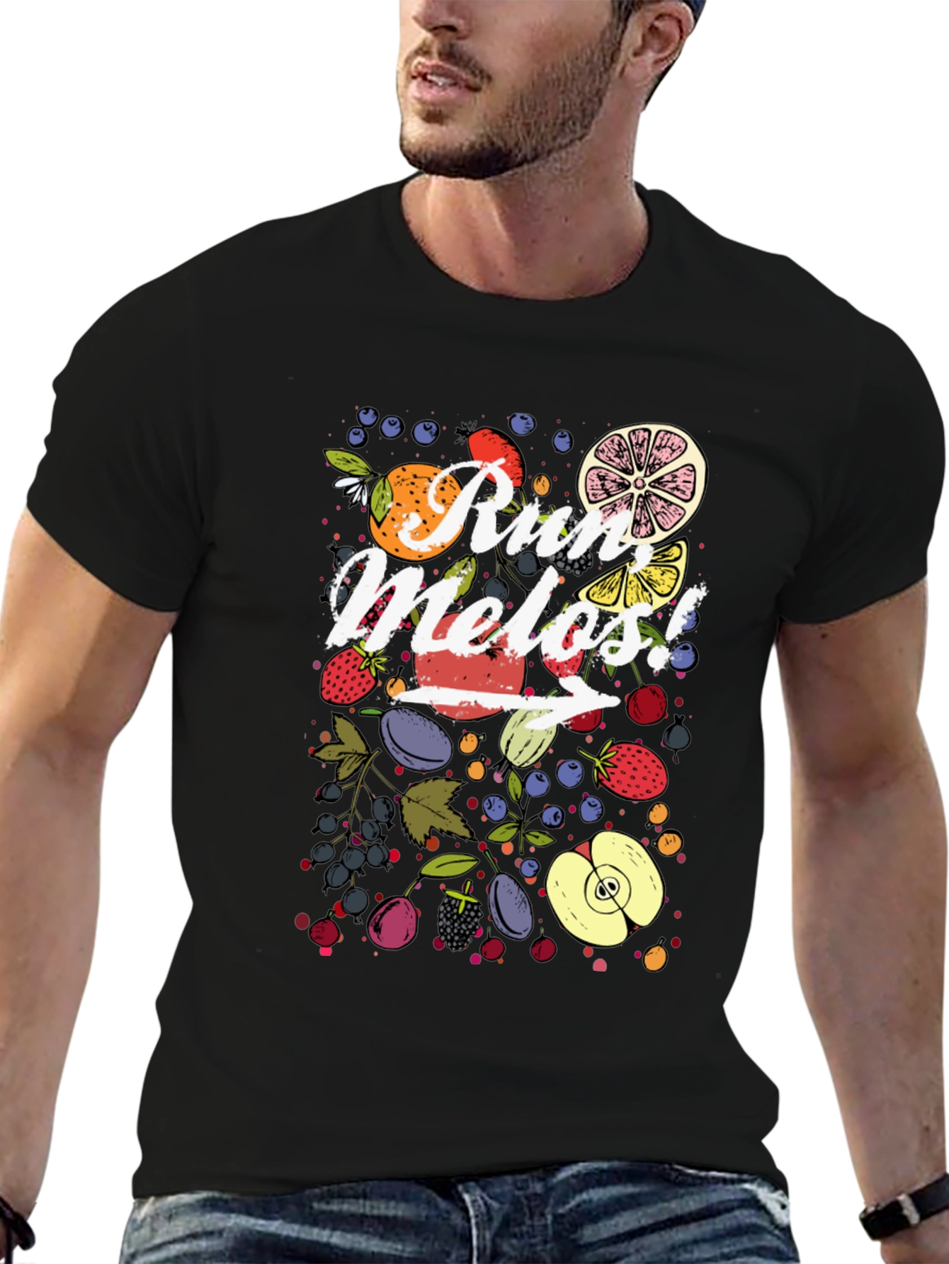 Run Melos T-Shirt: Fruit Design Graphic Tee