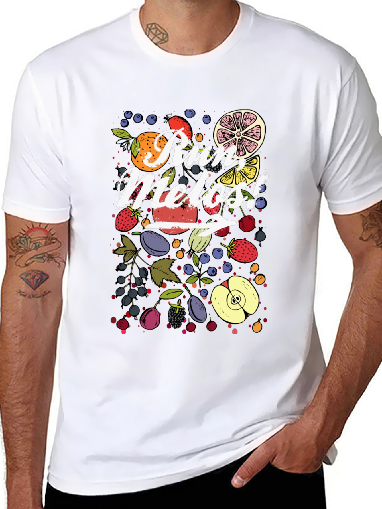 Run Melos T-Shirt: Fruit Design Graphic Tee