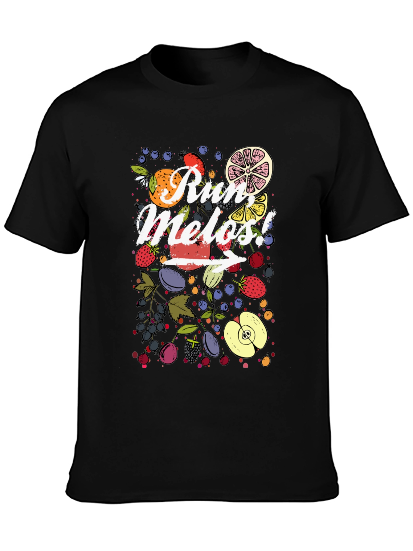 Run Melos T-Shirt: Fruit Design Graphic Tee