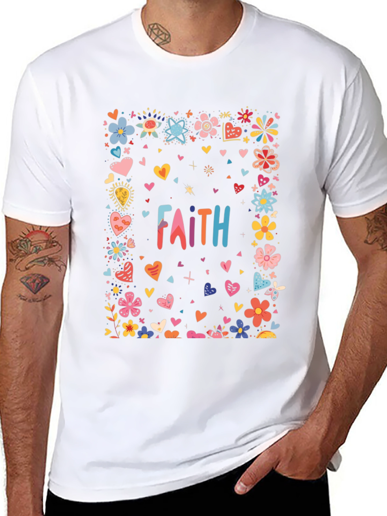 Faith Floral Heart T-Shirt