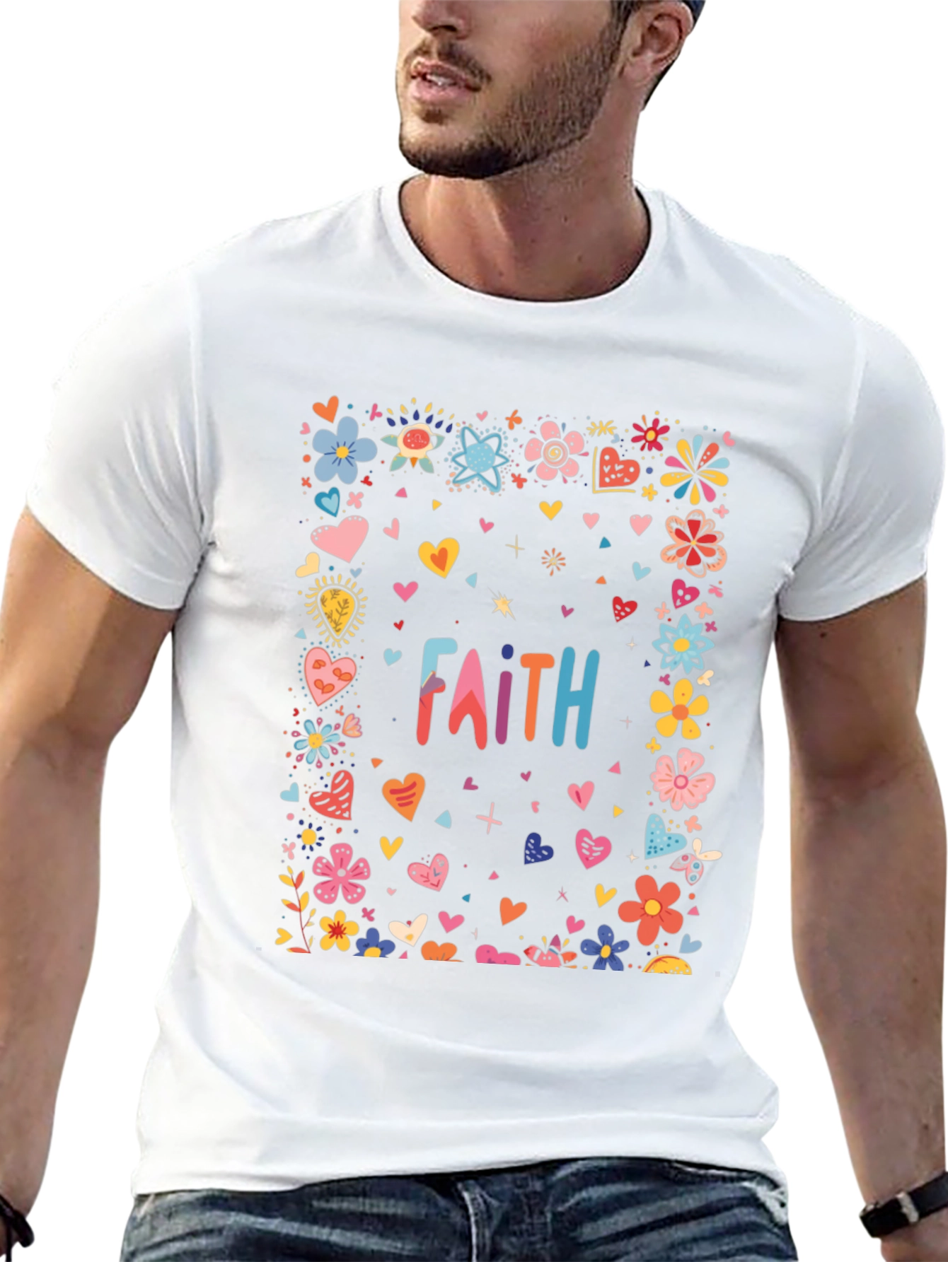 Faith Floral Heart T-Shirt