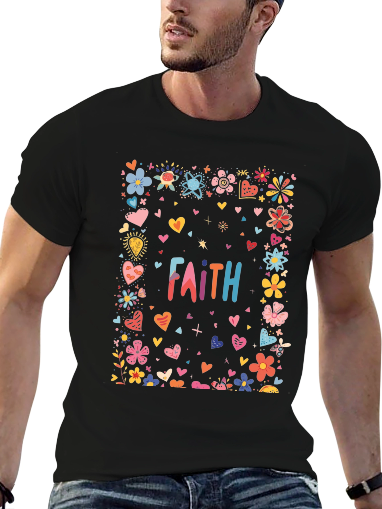 Faith Floral Heart T-Shirt