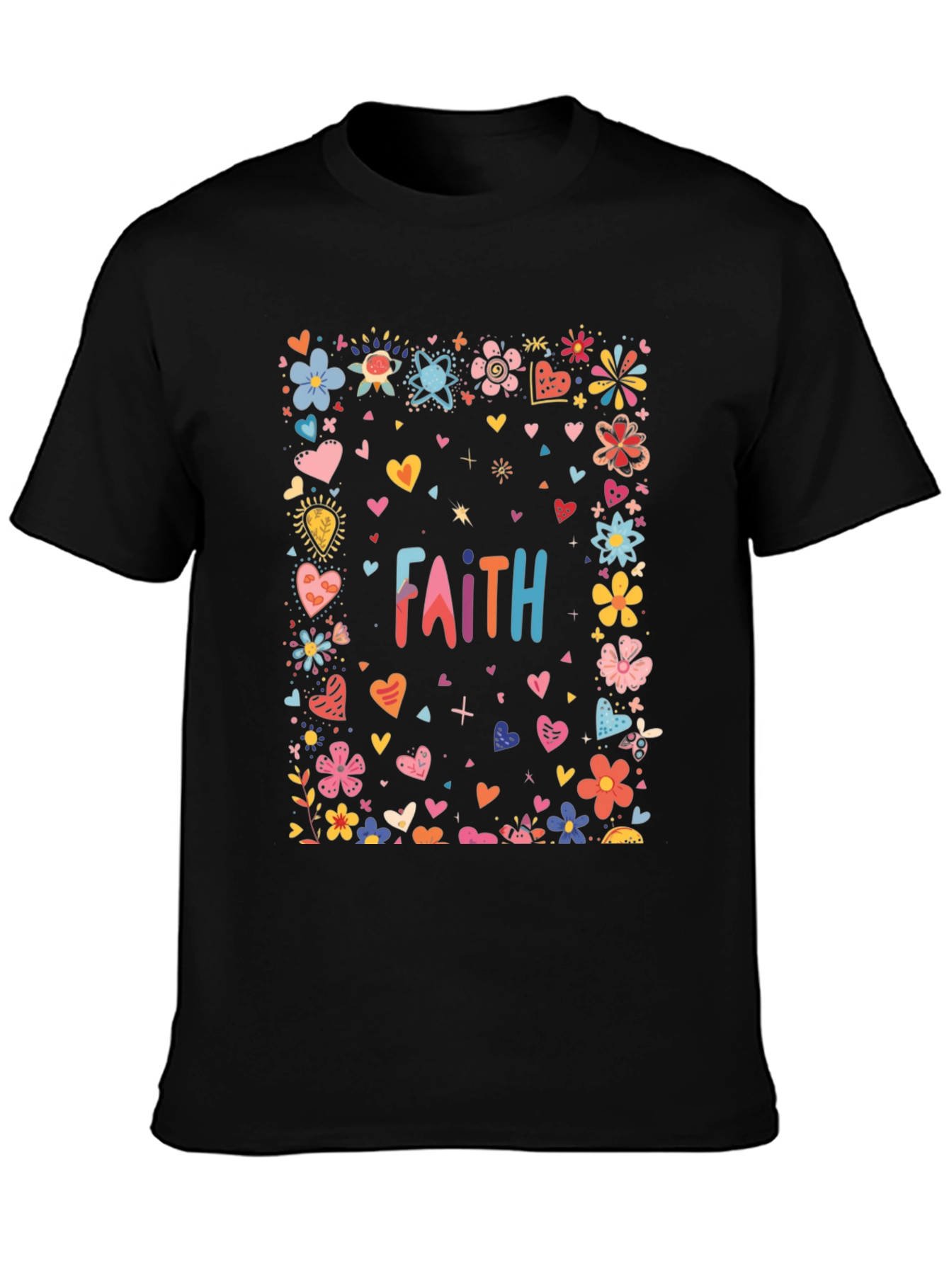 Faith Floral Heart T-Shirt