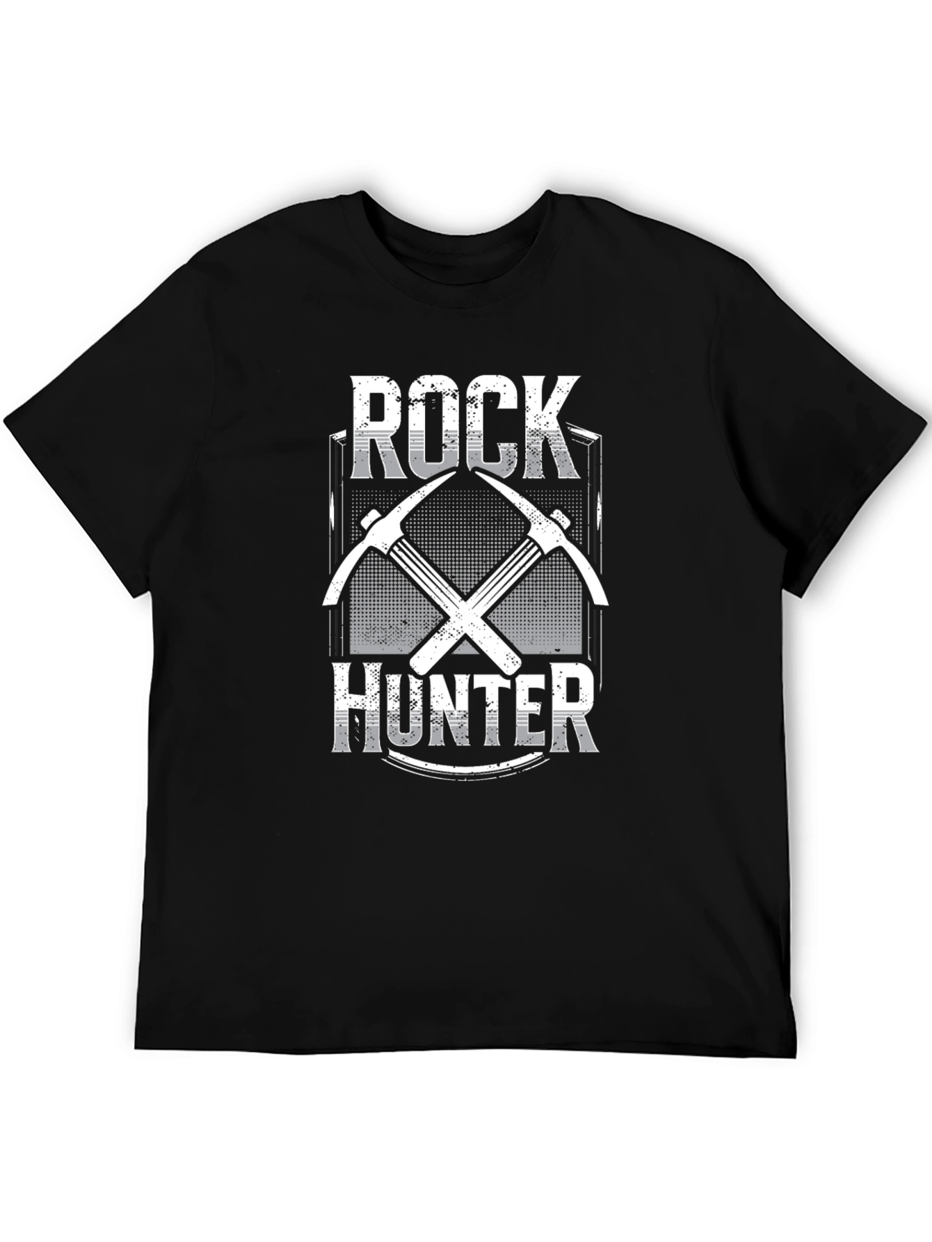 Rock Hunter Graphic Tee - Black Cotton T-Shirt