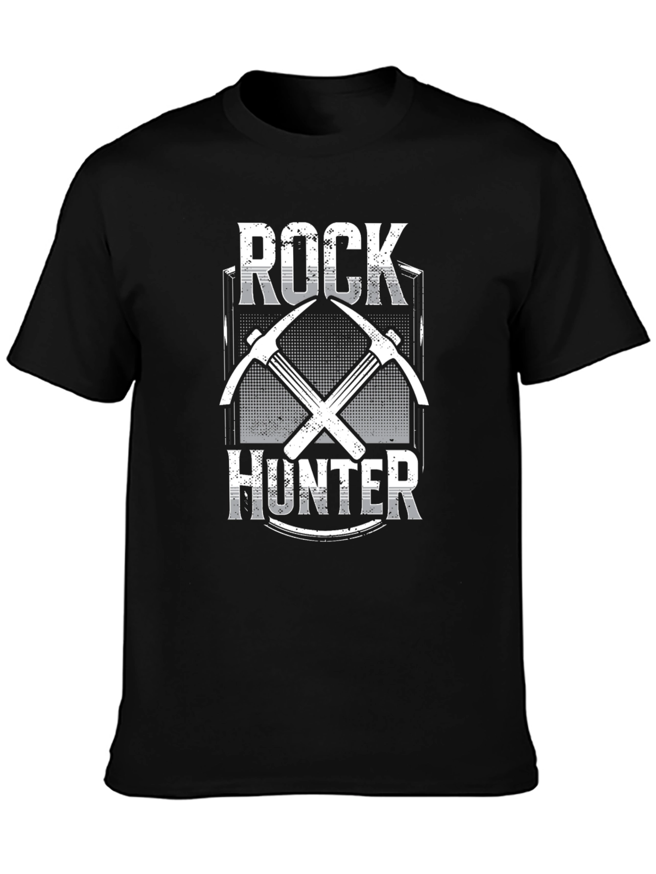 Rock Hunter Graphic Tee - Black Cotton T-Shirt
