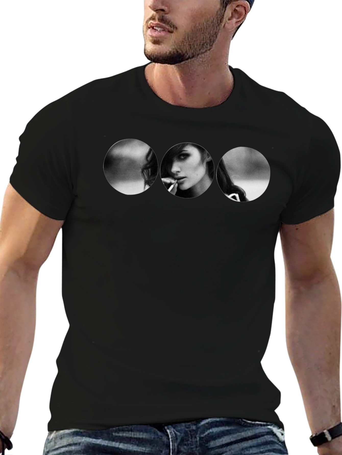 Black Graphic Tee - Keira Knightley