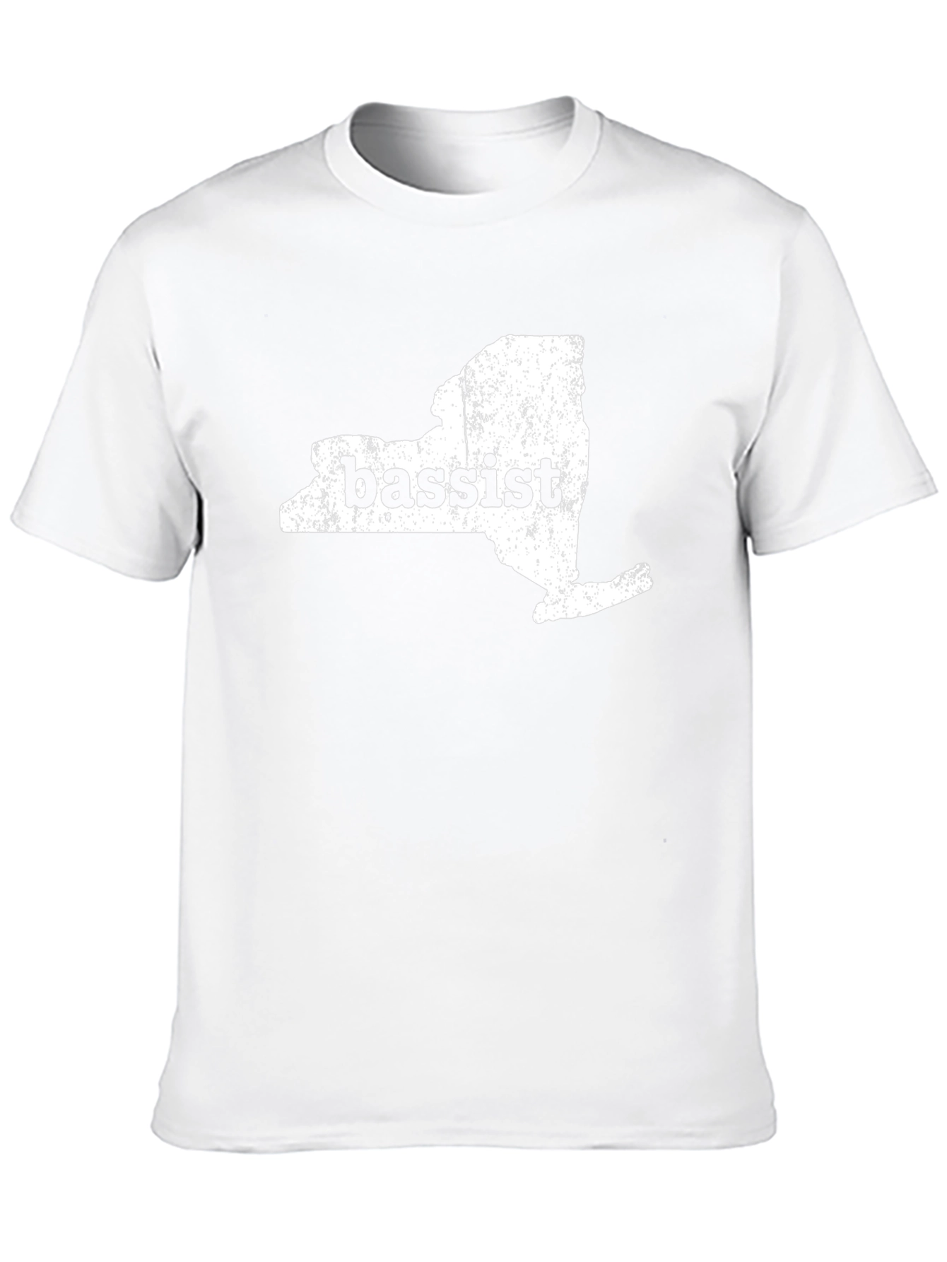 Bassist NY State Graphic Print Black T-Shirt